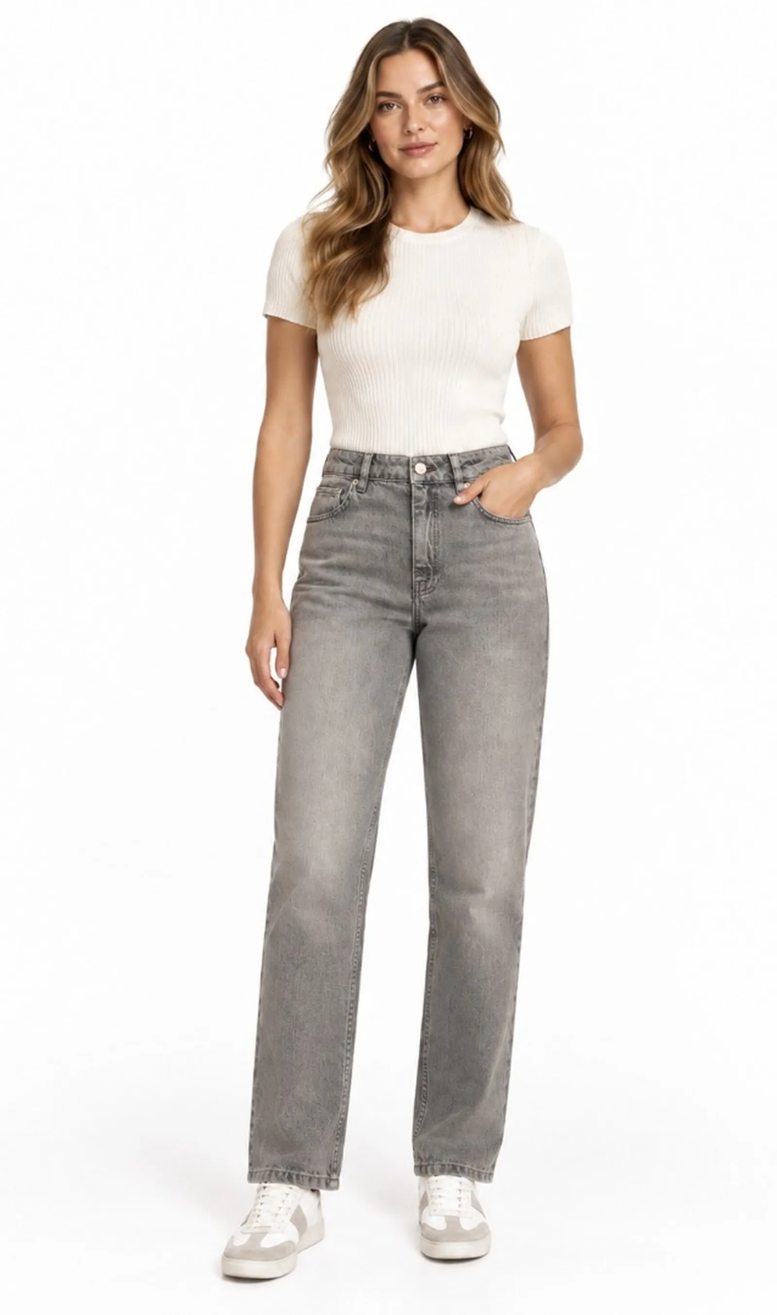 Fracomina Jeans Regular Mom Fit Denim Grigio Fp26Wvd005D41901 192785