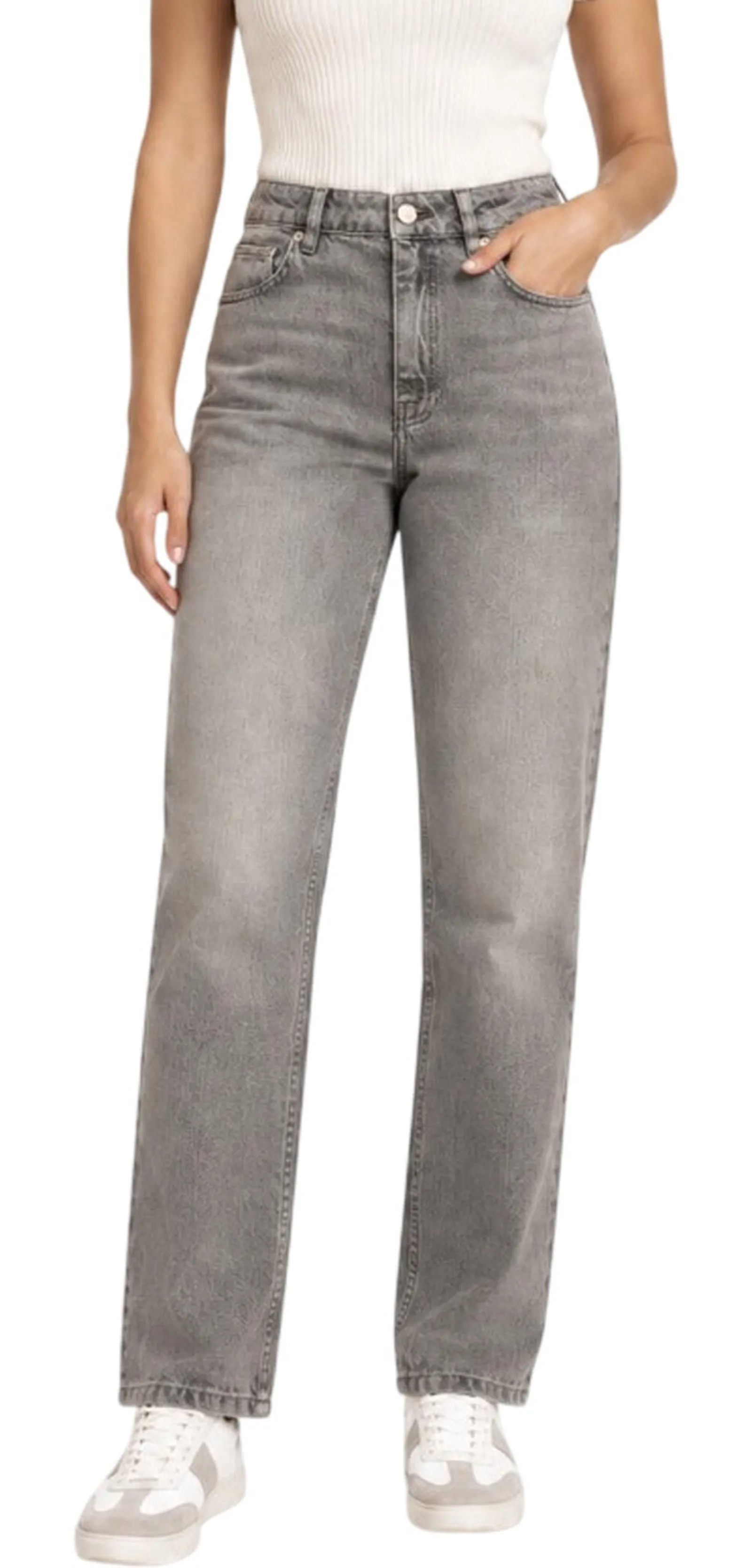 Fracomina Jeans Regular Mom Fit Denim Grigio Fp26Wvd005D41901 195236