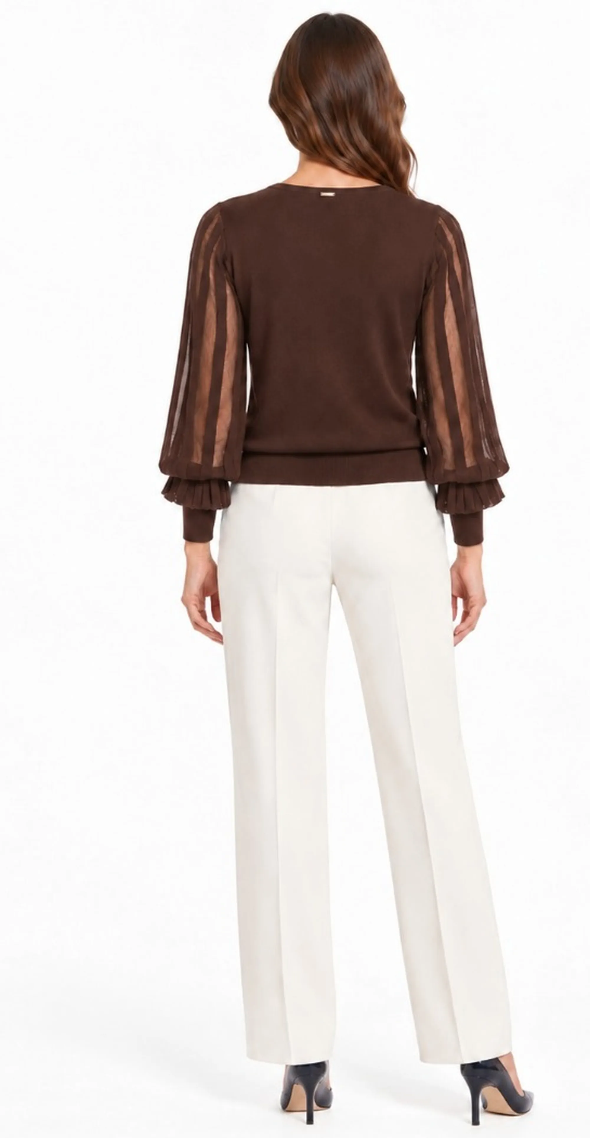 Fracomina B'Regular Sweater With Sleeves' Caffe Fr26Wt7030K416F9 191731