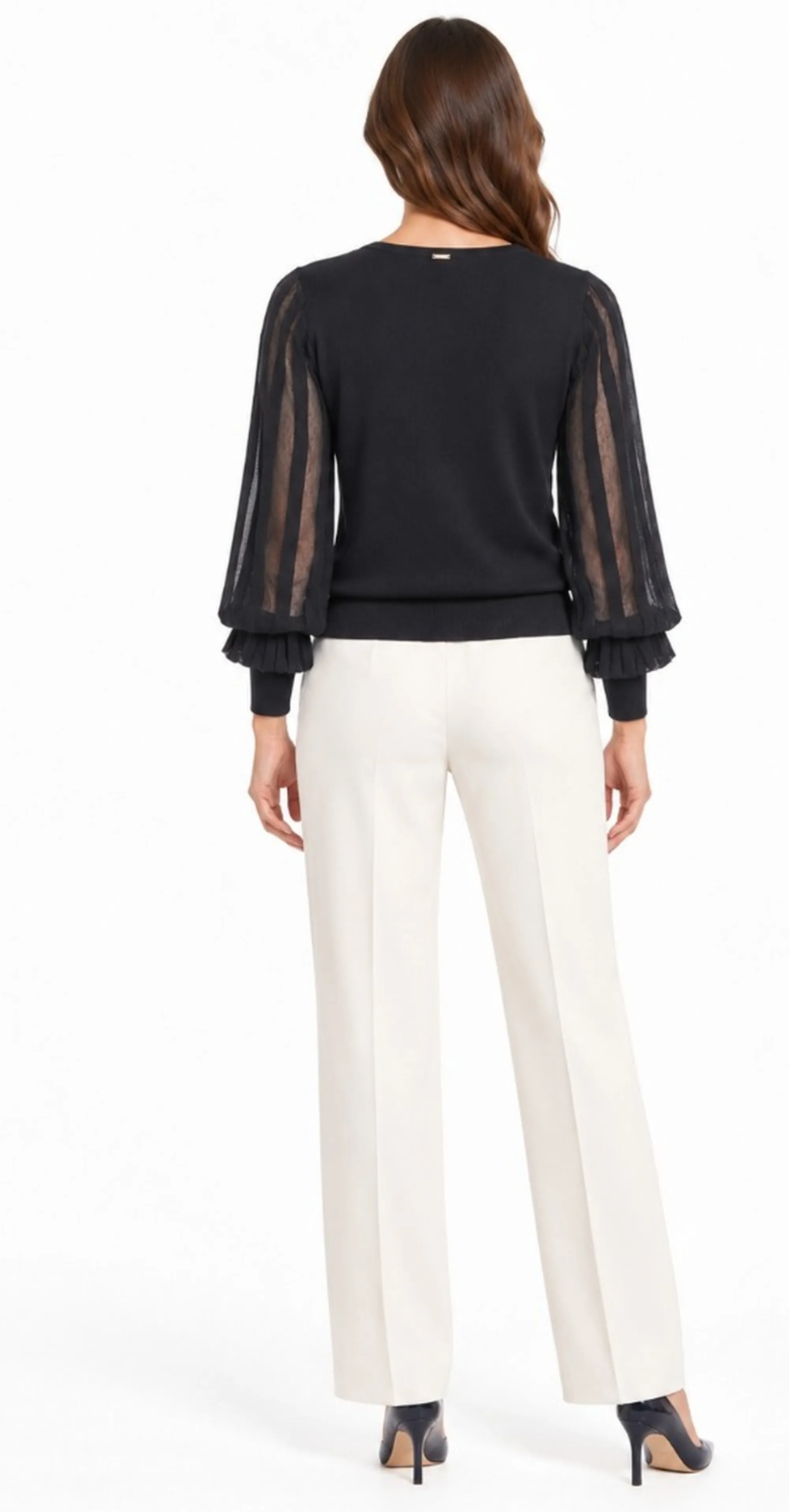 Fracomina B'Regular Sweater With Sleeves' Black Fr26Wt7030K416F9 191737
