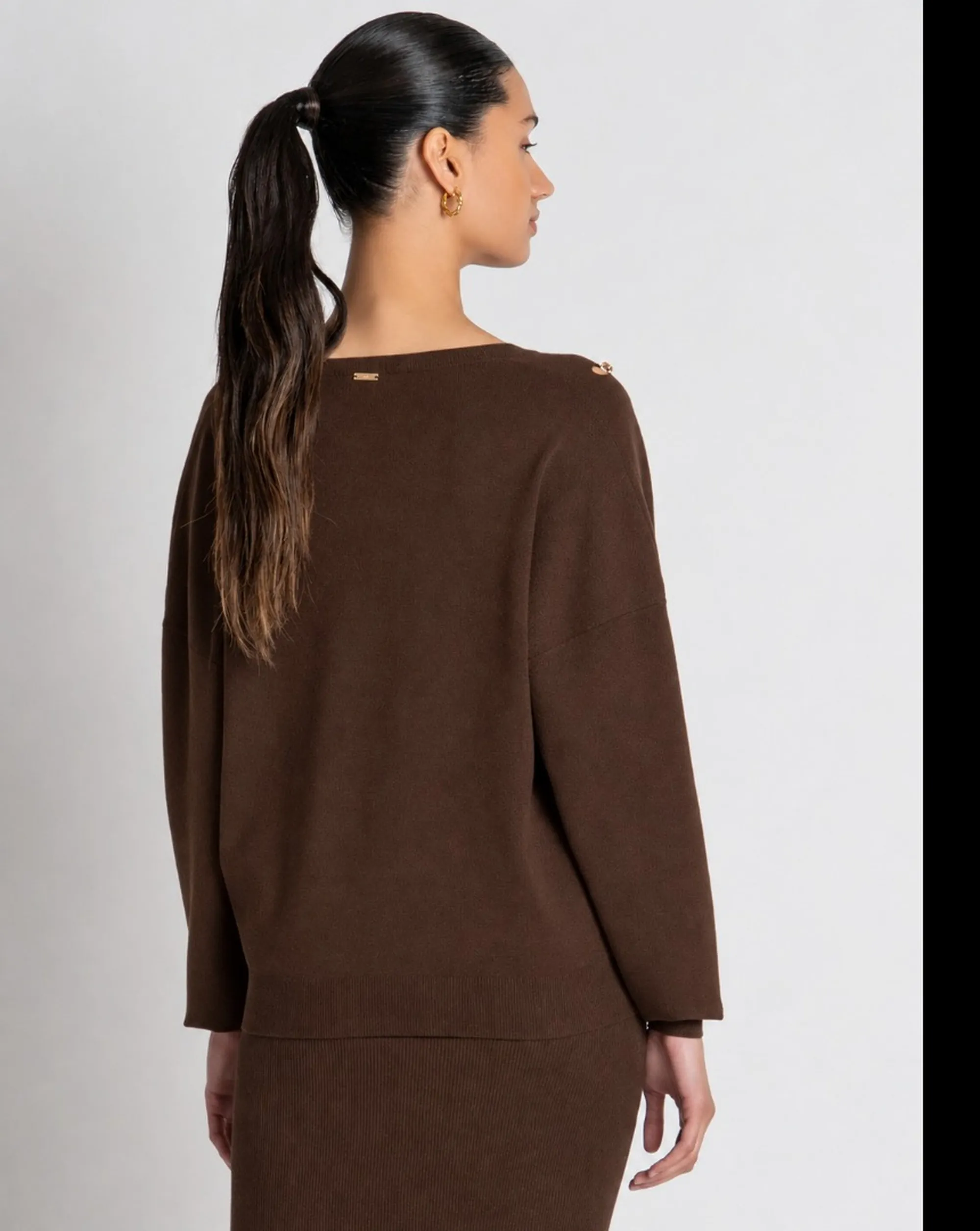 Fracomina B'Regular V Neck Sweater' Brown Fs26Wt7004K56501 191742