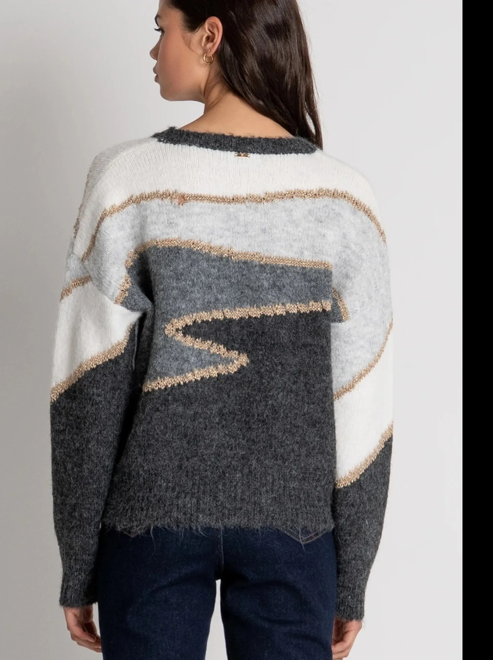 Fracomina Maglia Regular In Jacquard Grigio Fy26Wt7064K563F8 192936