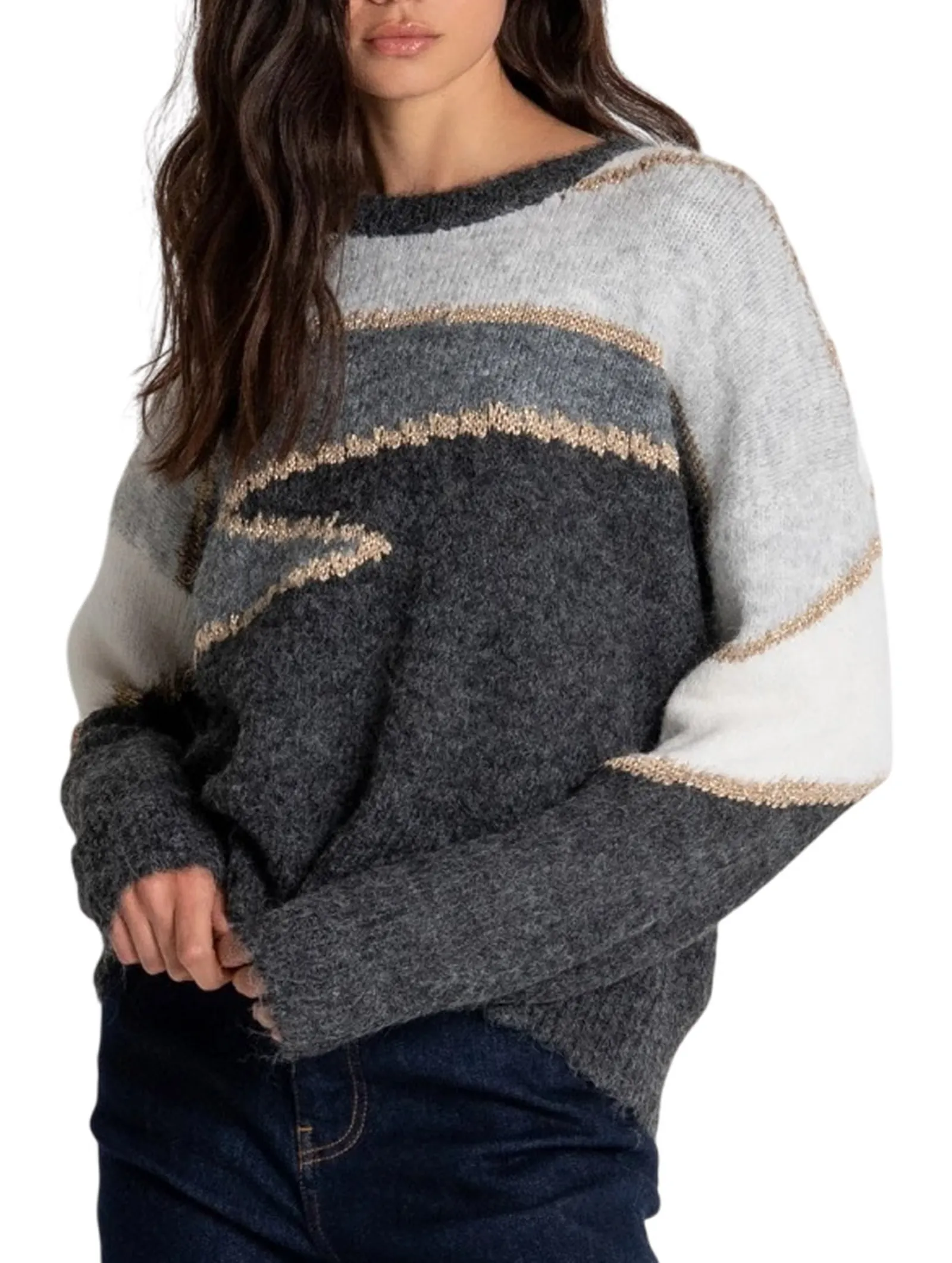 Fracomina Maglia Regular In Jacquard Grigio Fy26Wt7064K563F8 195640