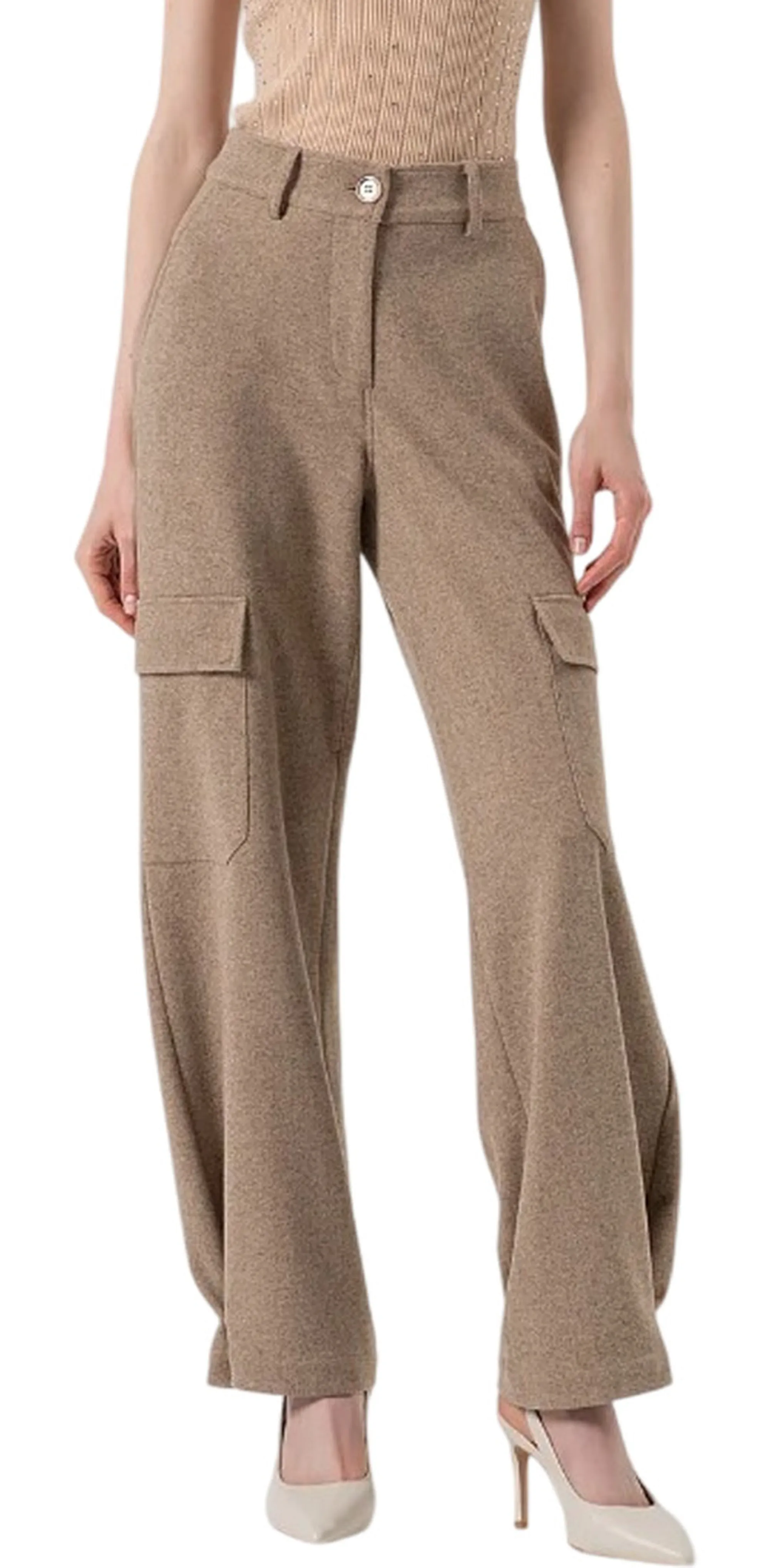 Fracomina Pantalone Cargo Biscotto Fr25Wc014W80501 163670