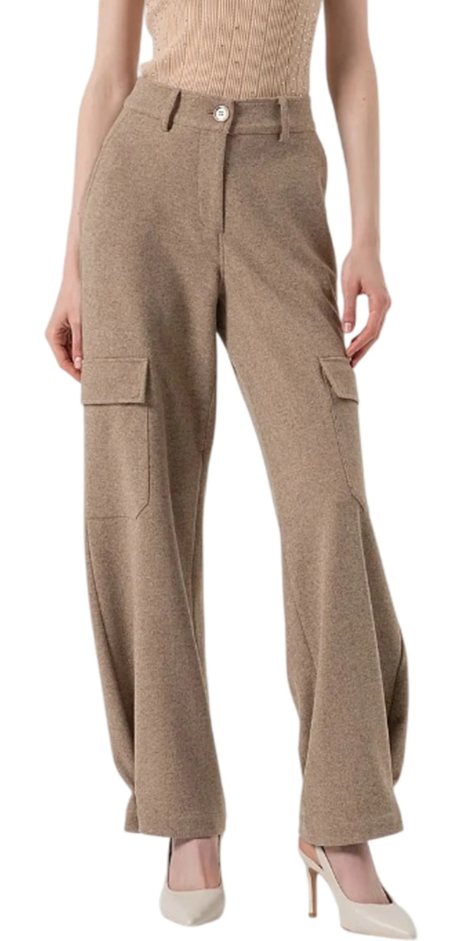 Fracomina Pantalone Cargo Biscotto Fr25Wc014W80501 163670