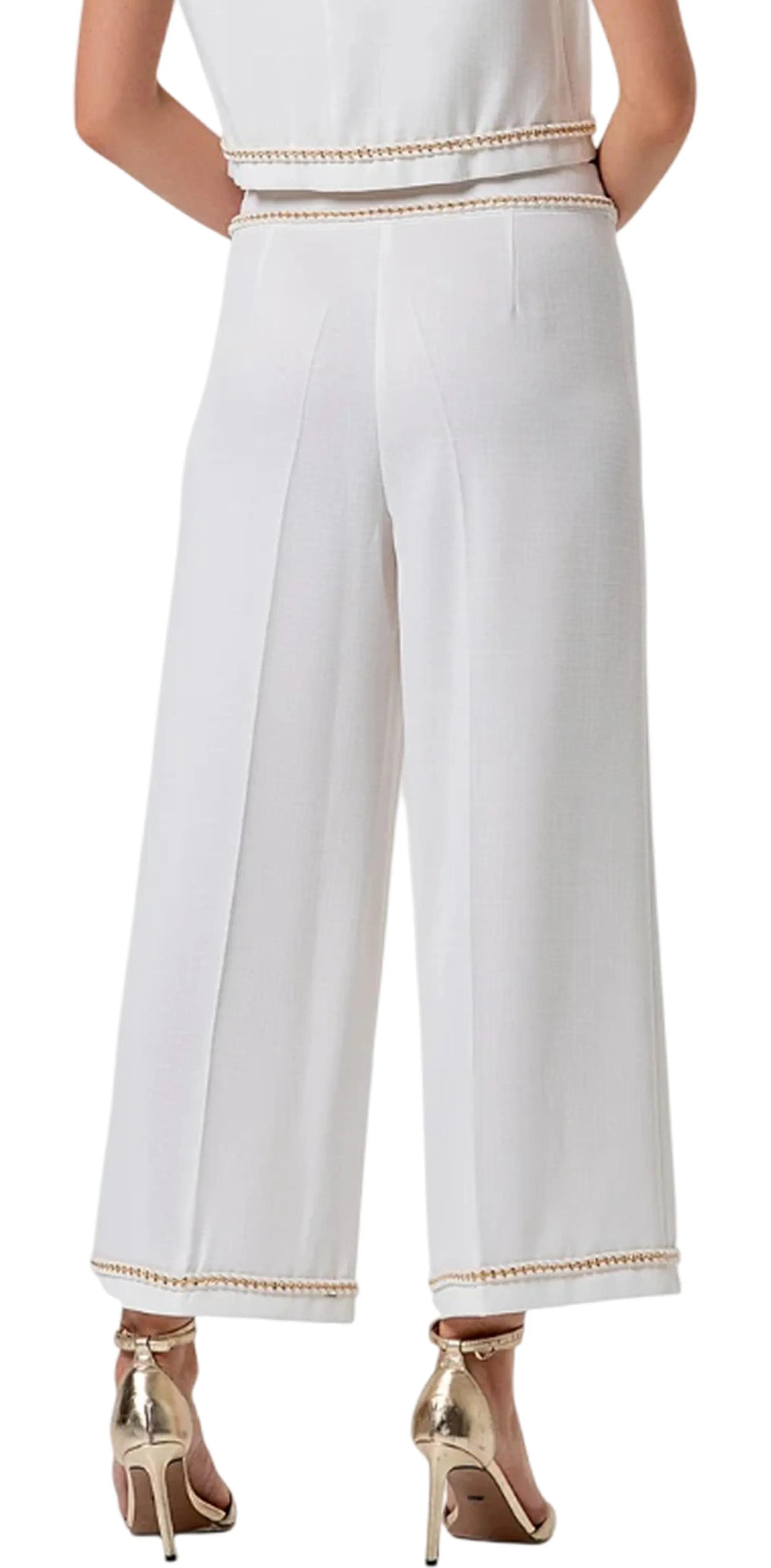 Fracomina B'Cropped Culotte Pants' Cream Fr26Svb010W43901 175519
