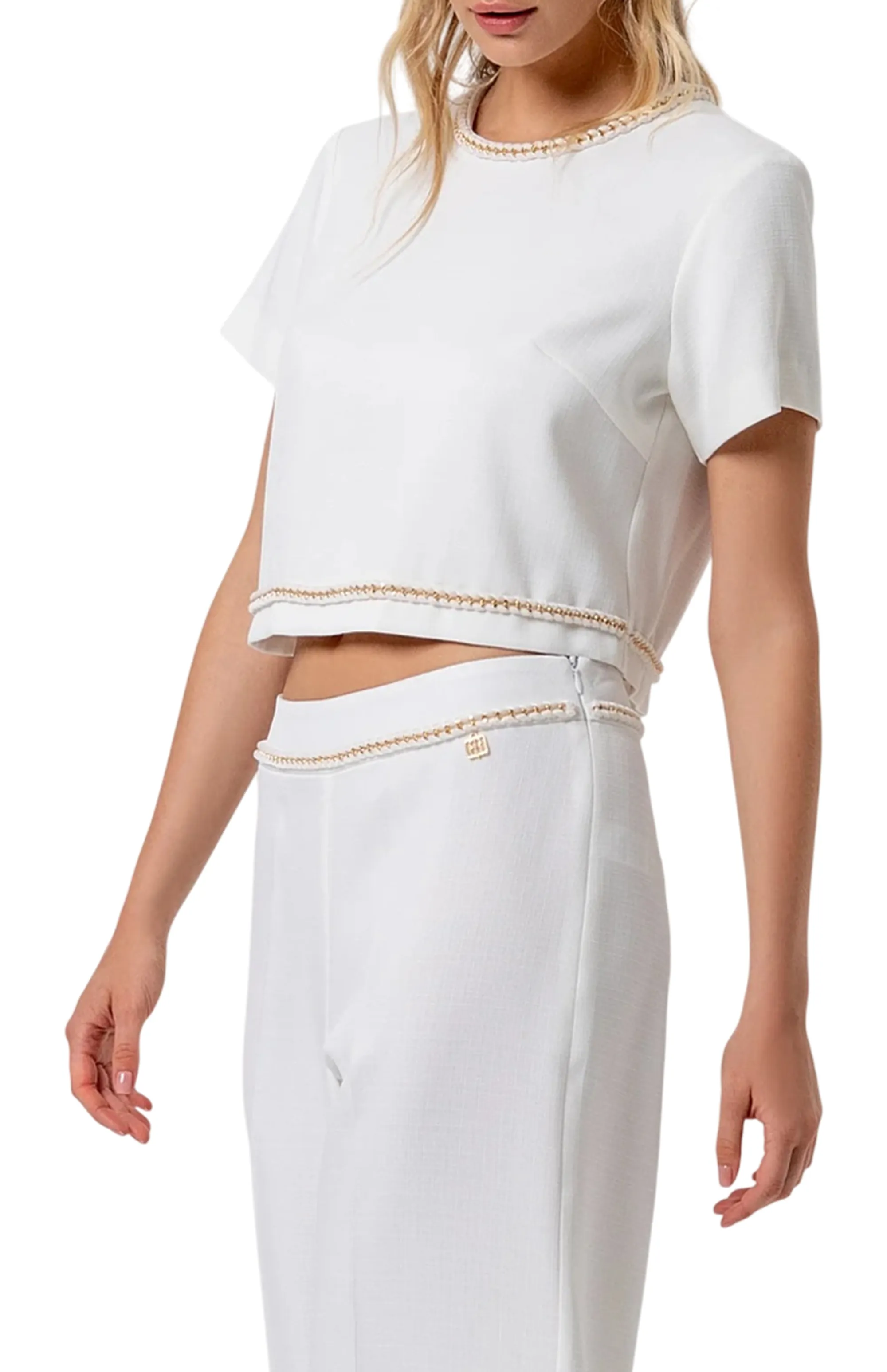 Fracomina B'Cropped Culotte Pants' Cream Fr26Svb010W43901 175520