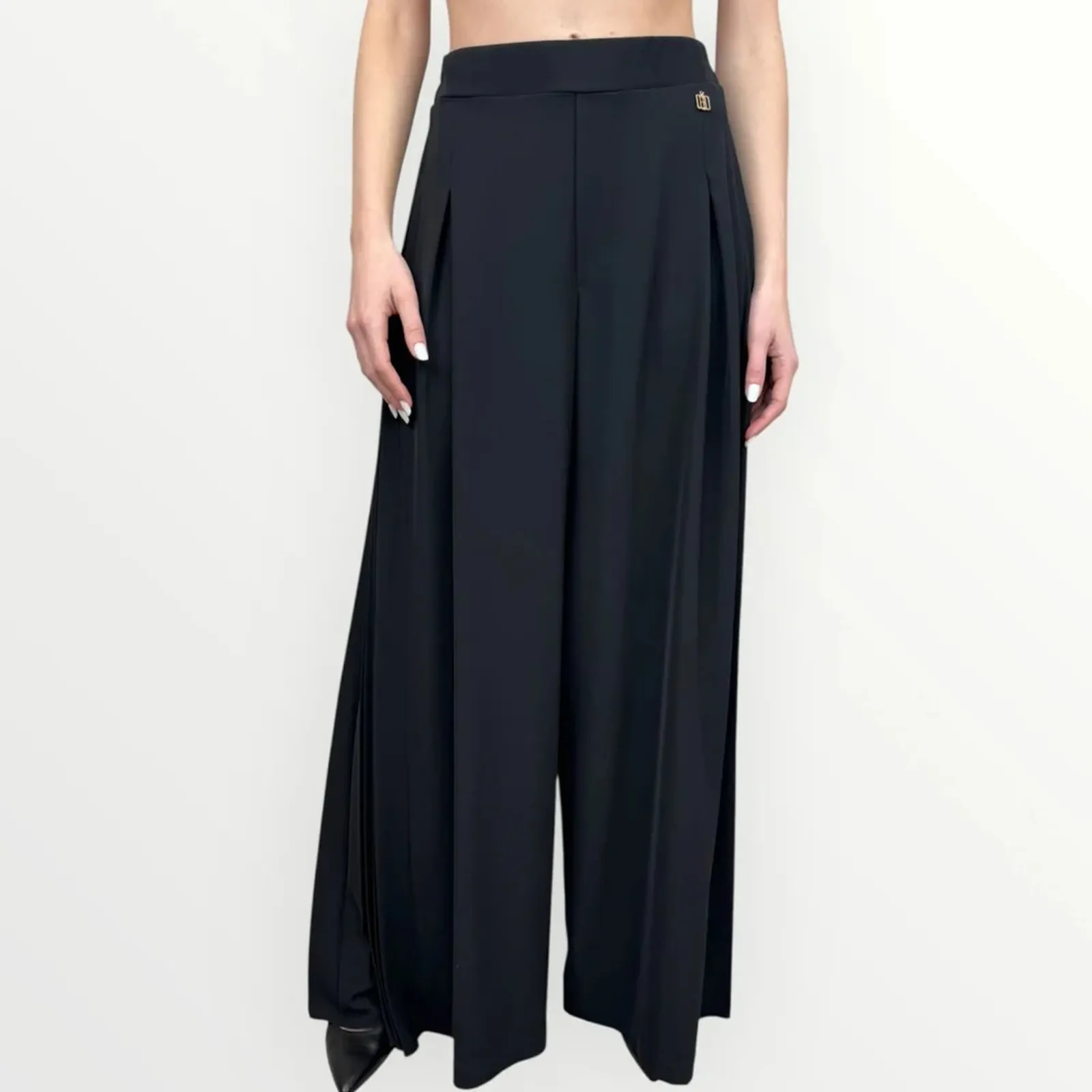 Fracomina Pantalone Flare A Palazzo Nero Fr26Sv3018W436F9 173835