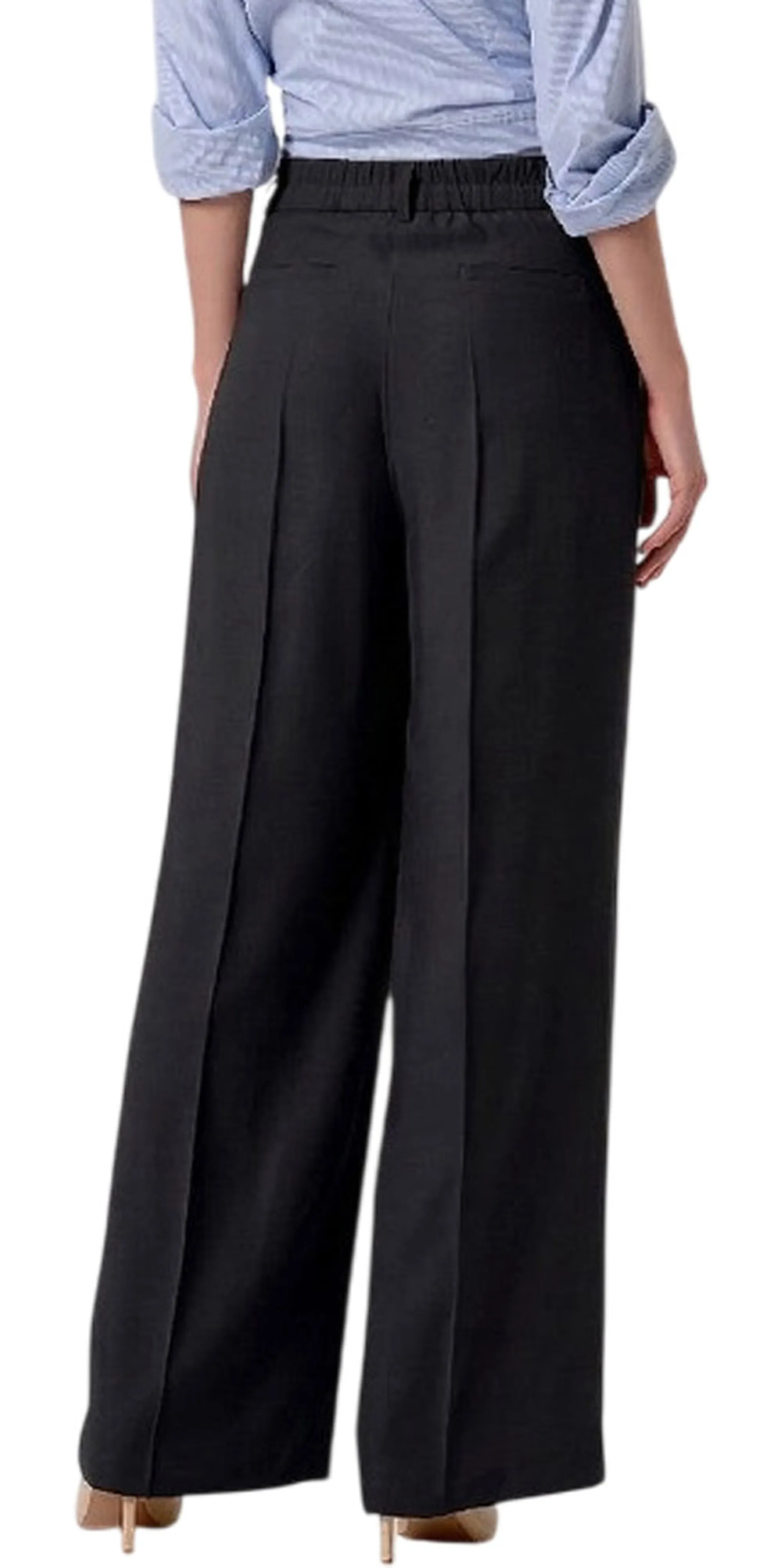 Fracomina Pantalone Flare A Palazzo Nero Fy26Sv3036W83601 181200