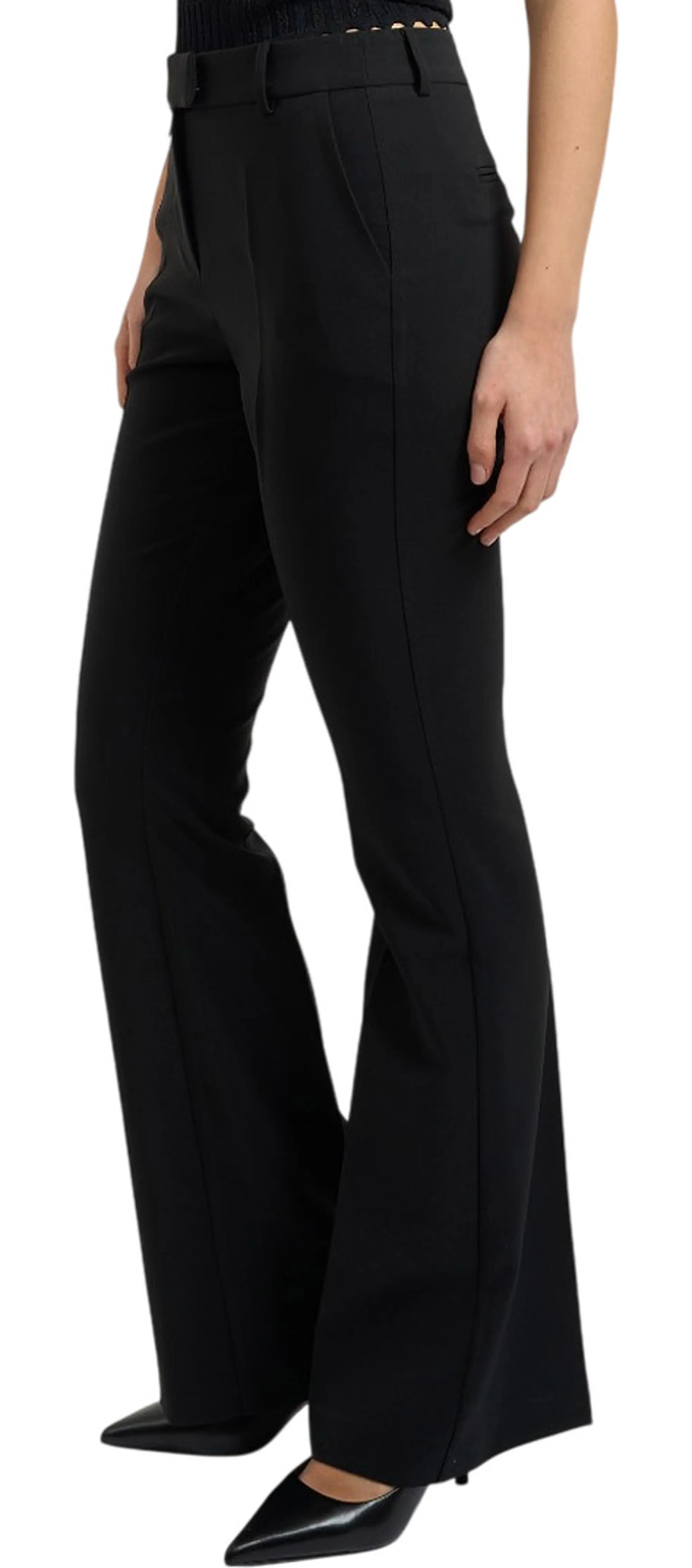 Fracomina Pantalone Flare Con Logo Nero Fr26Sva004W42901 181197