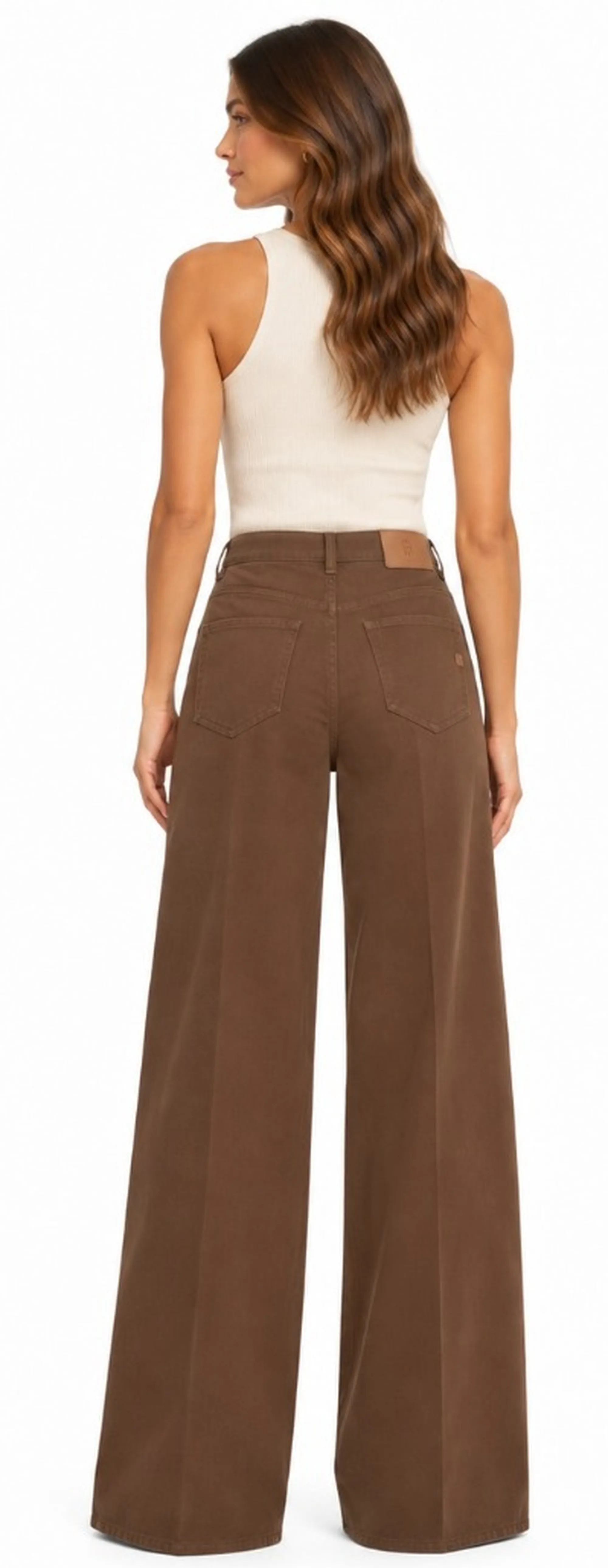 Fracomina Pantalone Flare In Bull Di Cotone Caffe Fr26Wv3015W56901 193049