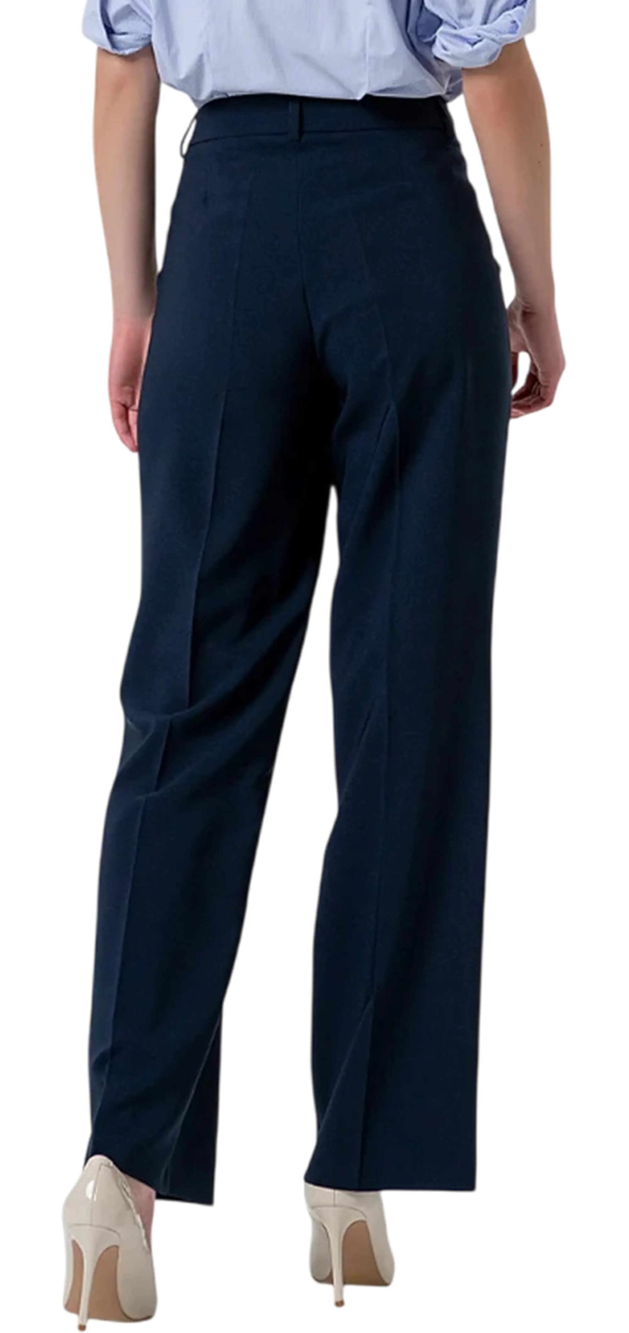 Fracomina Pantalone Regular A Vita Alta Blu Fy26Sv2034W42901 174160