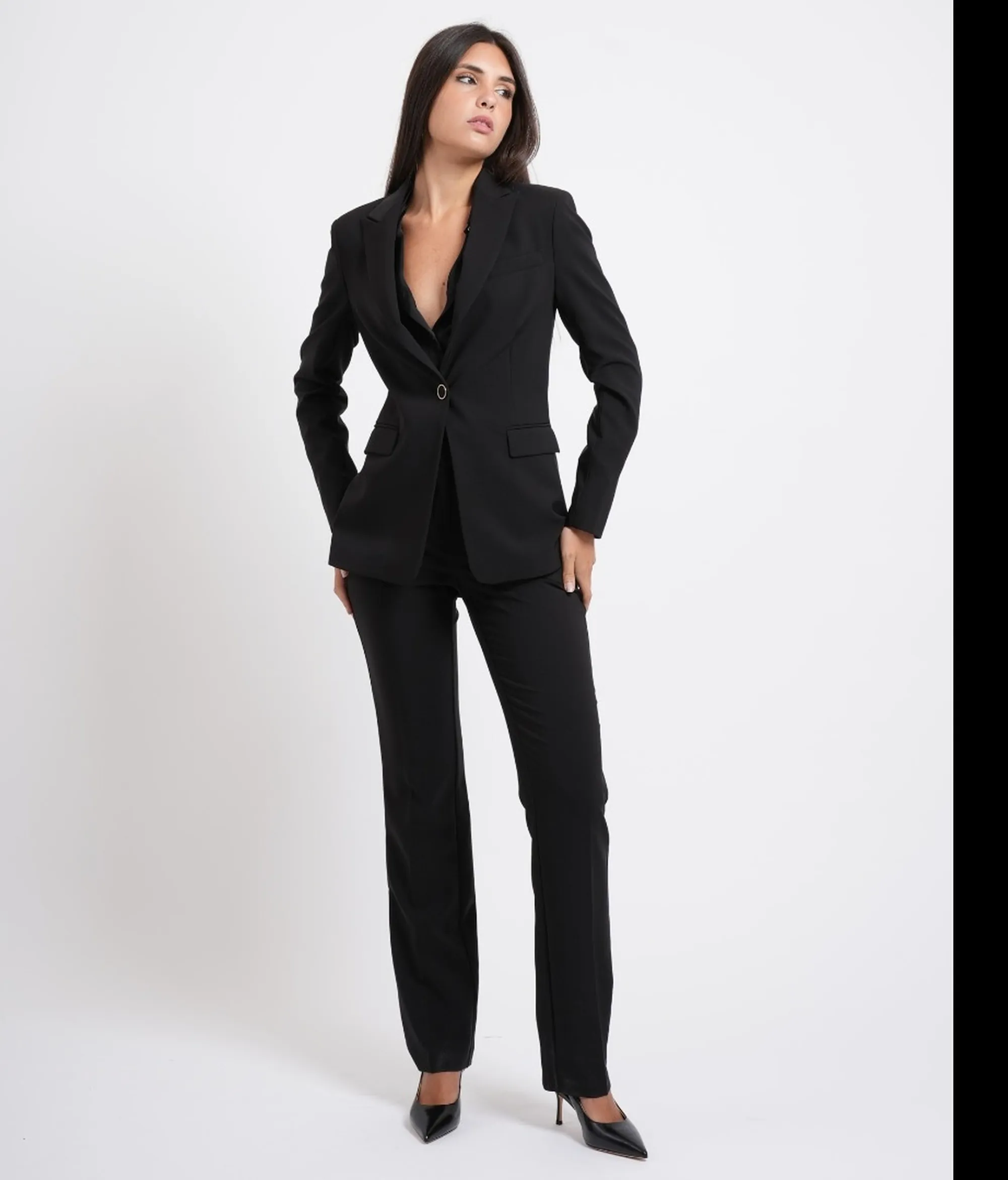 Fracomina Pantalone Regular Modello Chino Nero Fr26Wv4003W42901 192879