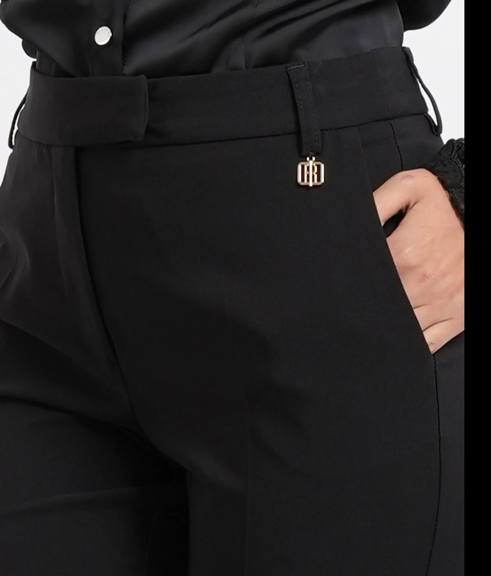 Fracomina Pantalone Regular Modello Chino Nero Fr26Wv4003W42901 192881