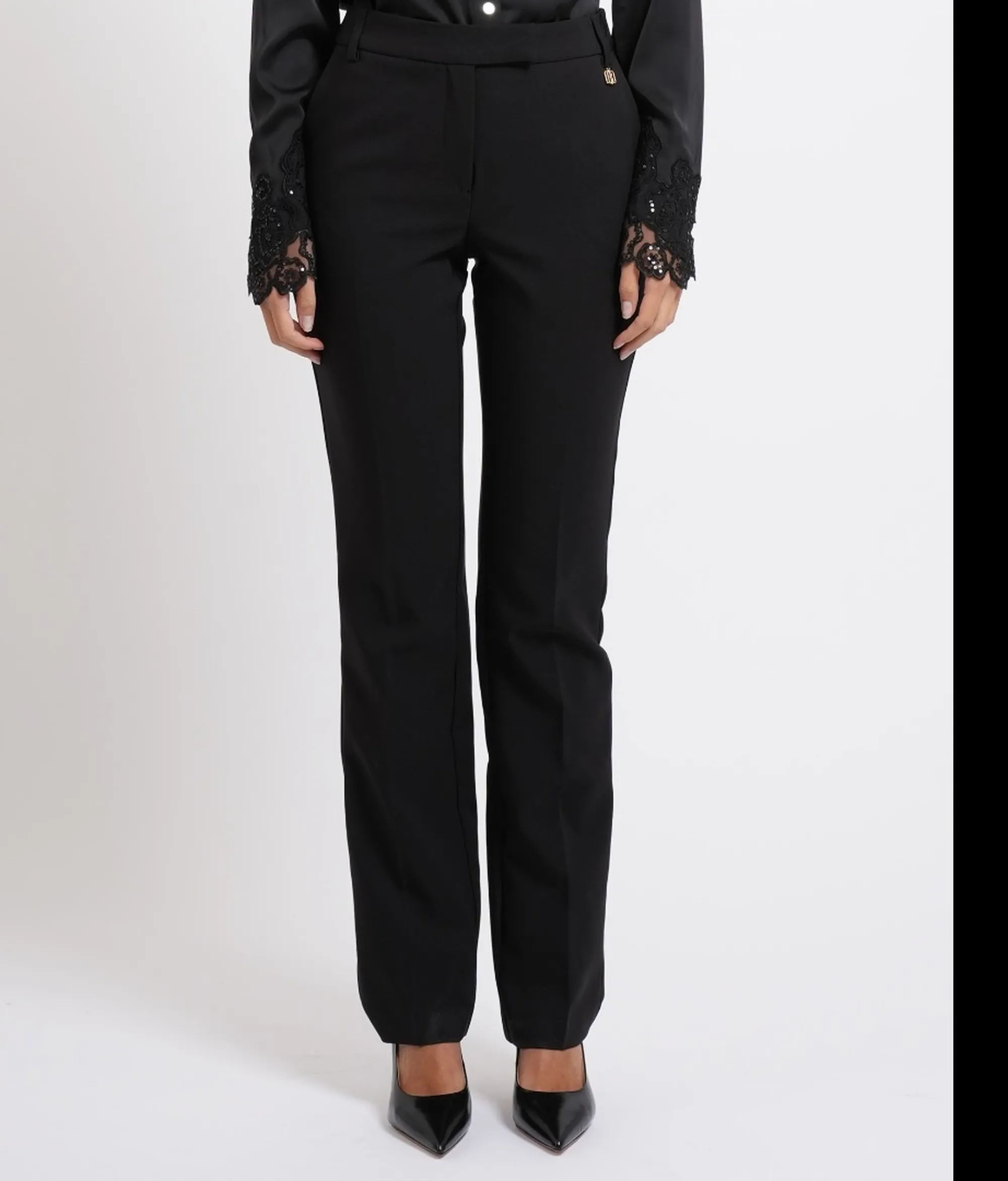 Fracomina Pantalone Regular Modello Chino Nero Fr26Wv4003W42901 192882