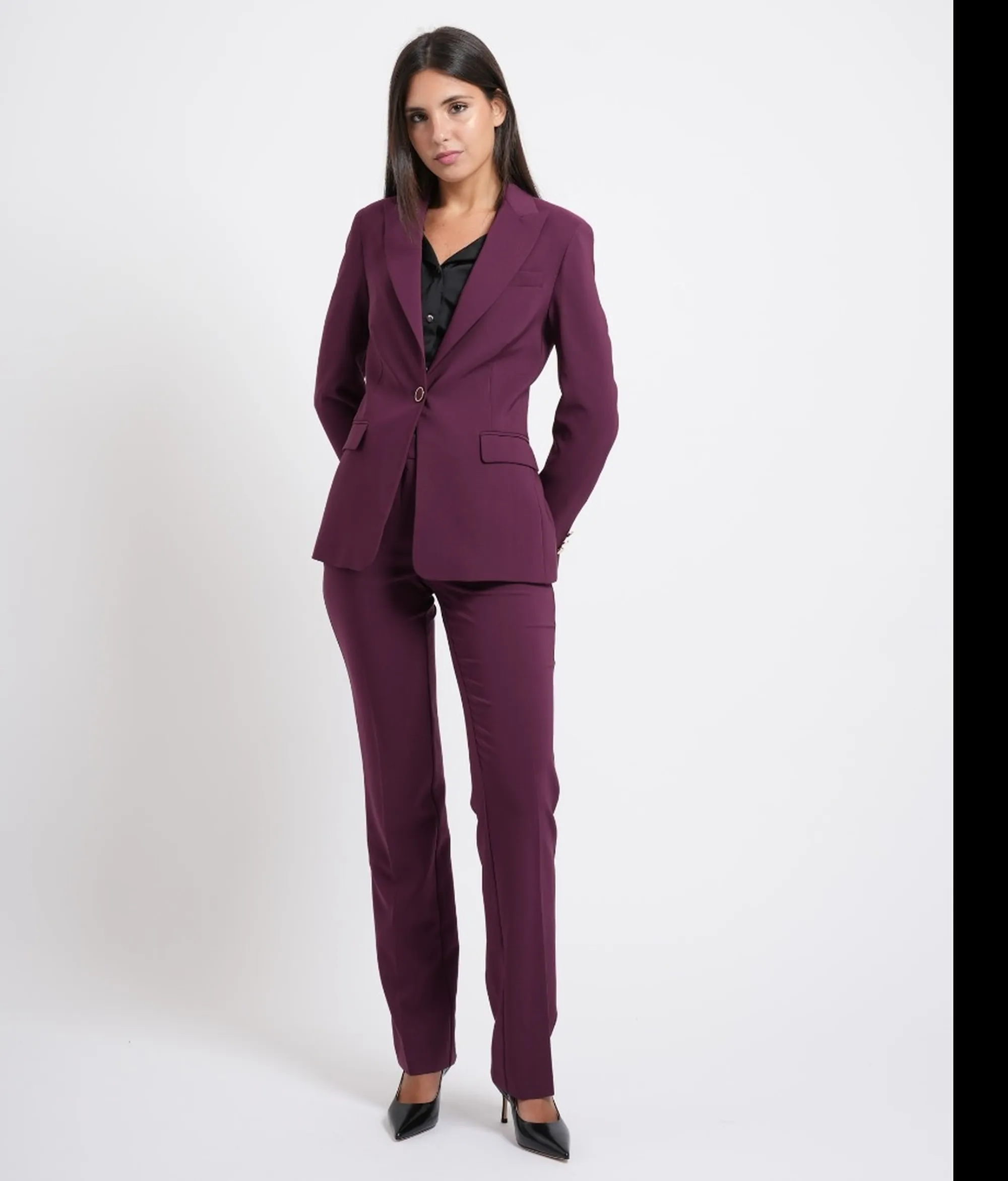 Fracomina Pantalone Regular Modello Chino Vino Fr26Wv4003W42901 192884