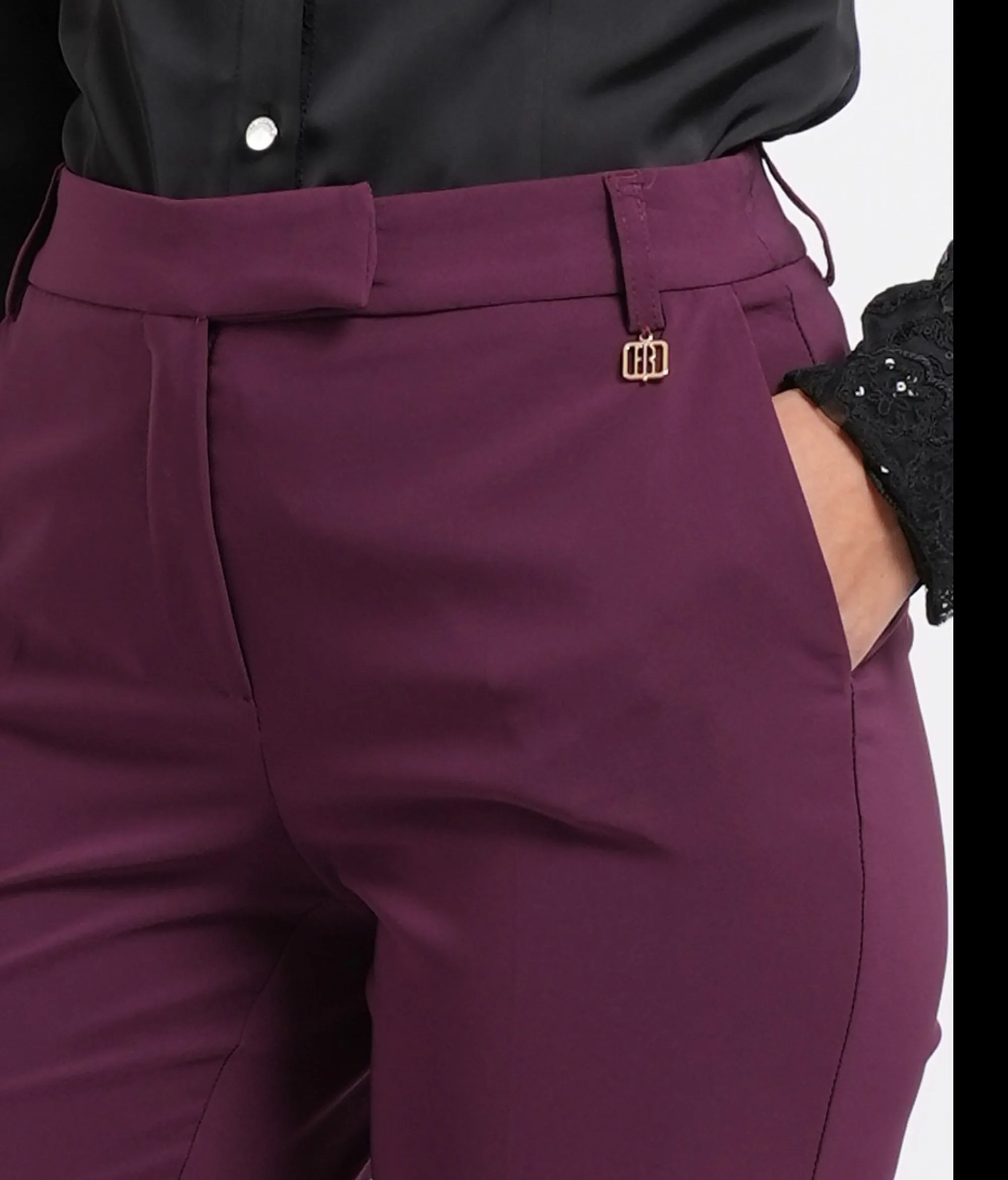 Fracomina Pantalone Regular Modello Chino Vino Fr26Wv4003W42901 192887