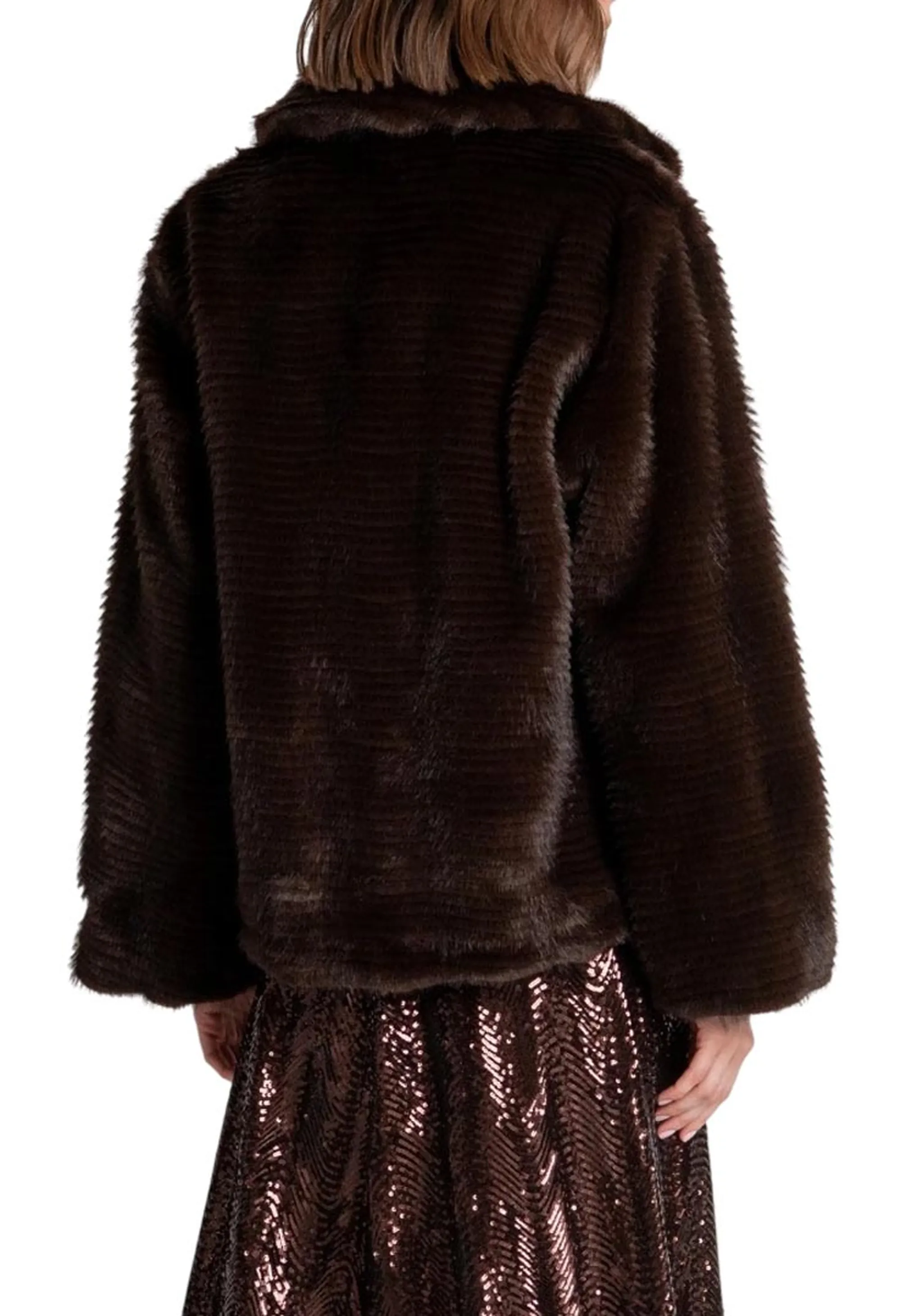 Fracomina B'Regular Faux Fur' Brown Fs26Wc4002O44501 192337