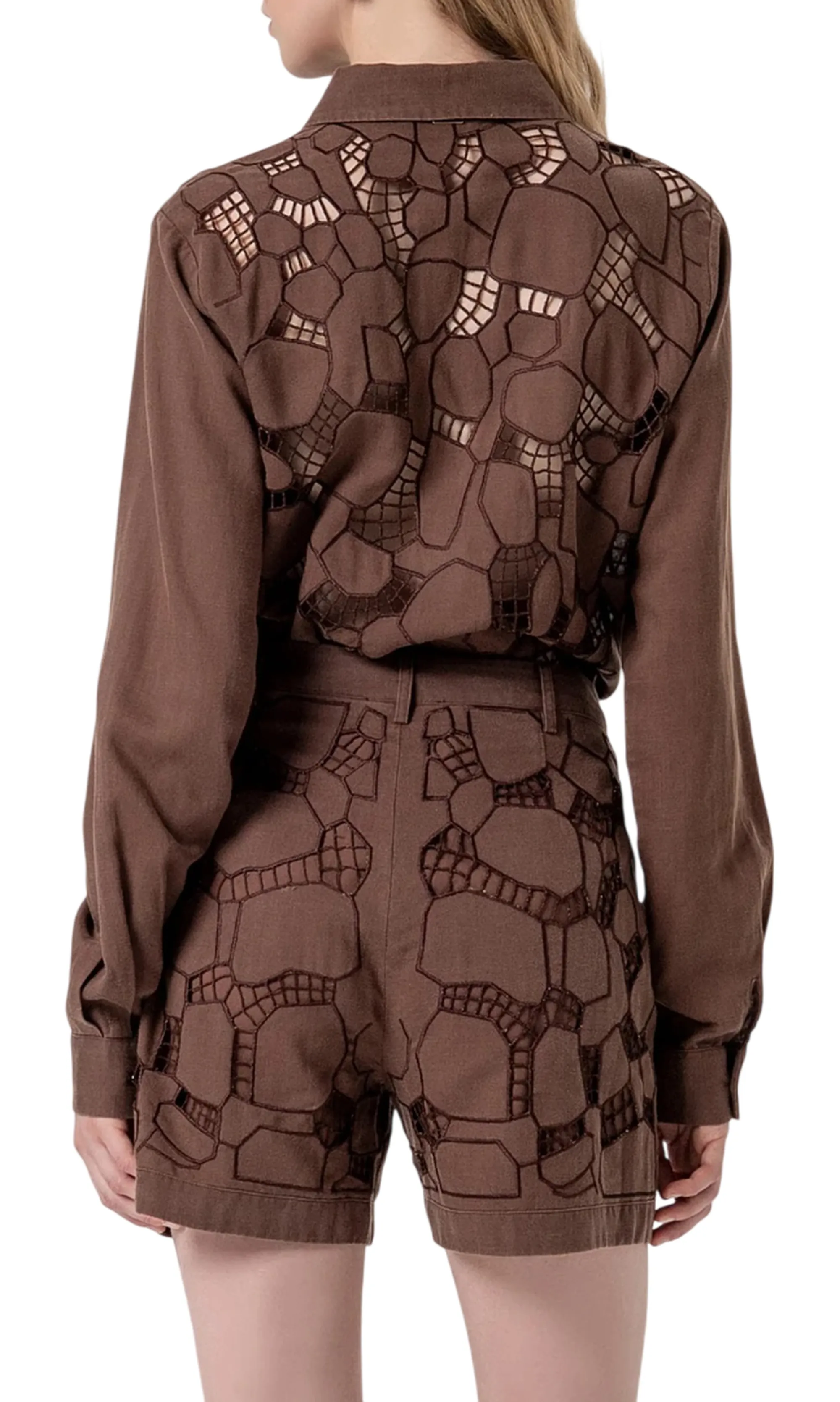 Fracomina Short Regular Con Ricami Marrone Fs26Sv6001W826 174153