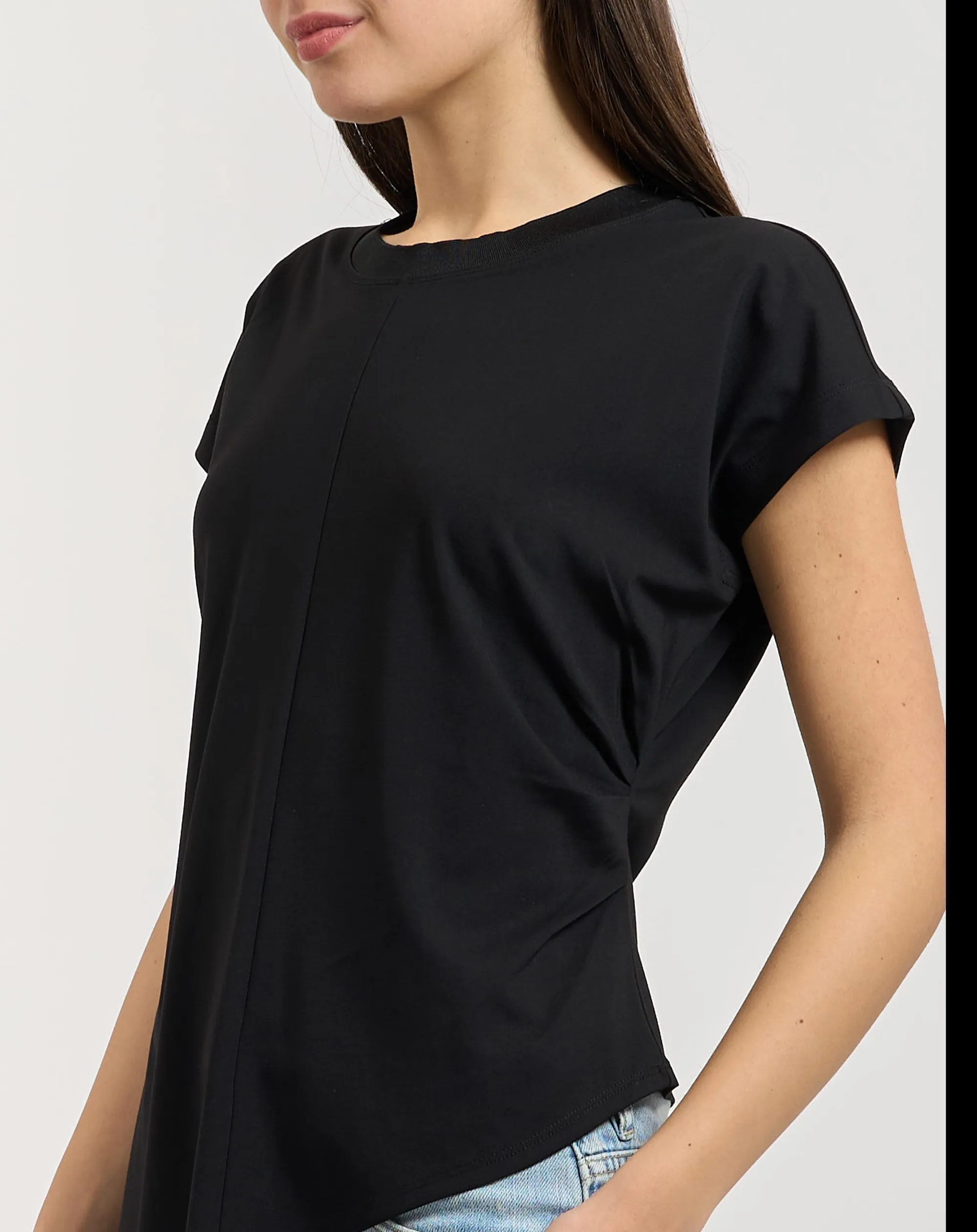 Fracomina T-Shirt Asimmetric Nero Fp26St3018J43301 173764