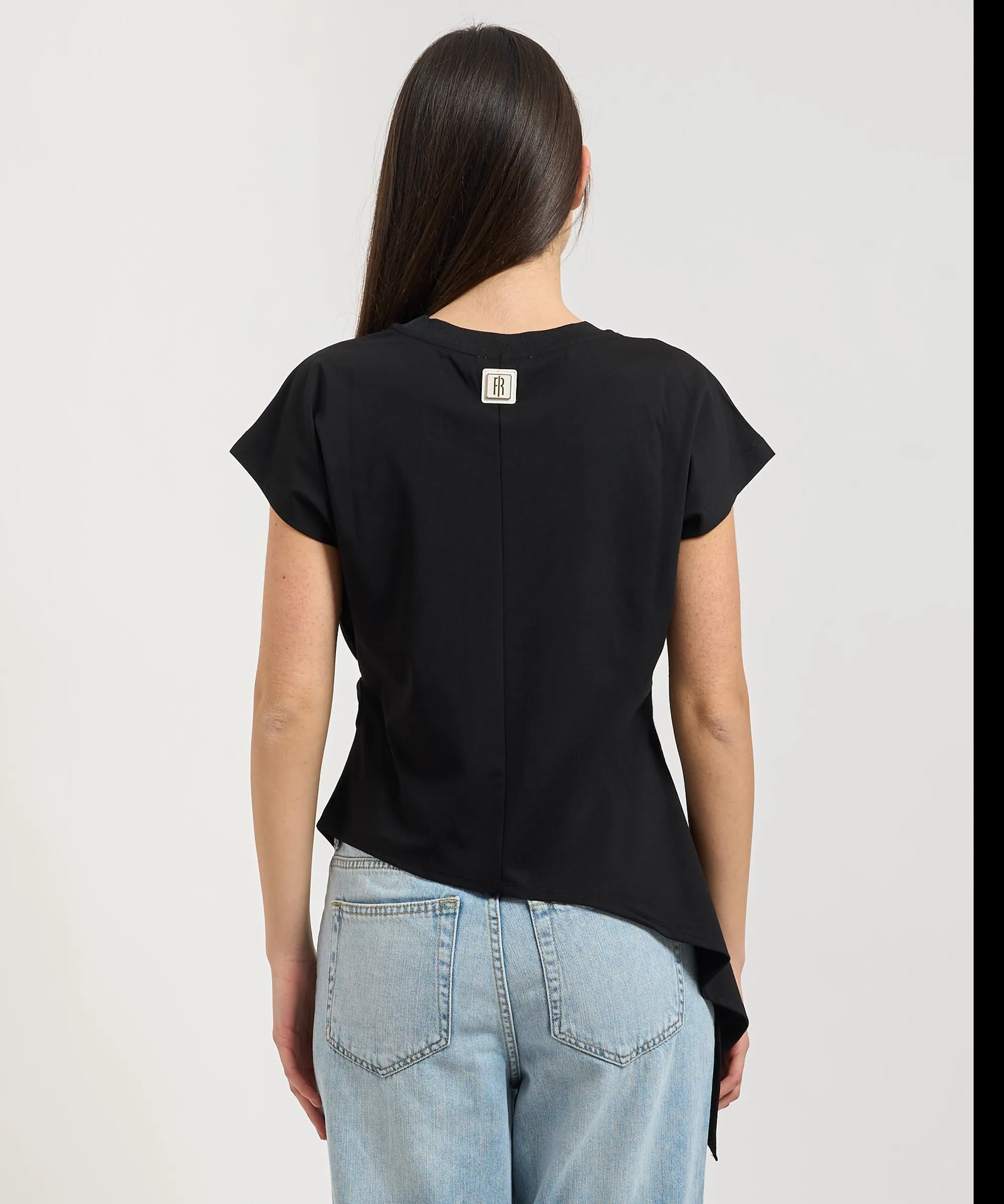 Fracomina T-Shirt Asimmetric Nero Fp26St3018J43301 173765
