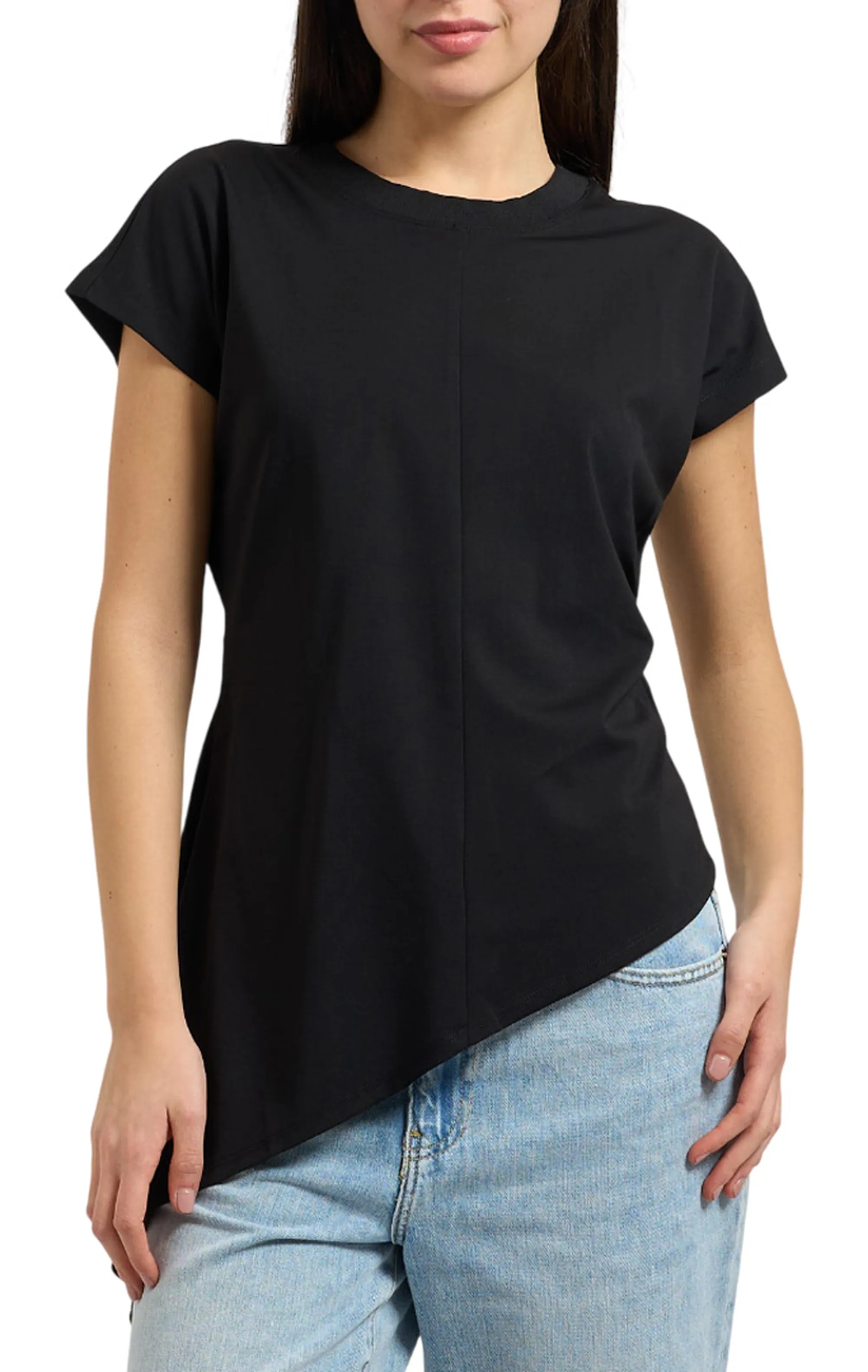 Fracomina B'T-Shirt Asimmetric' Black Fp26St3018J43301 176887