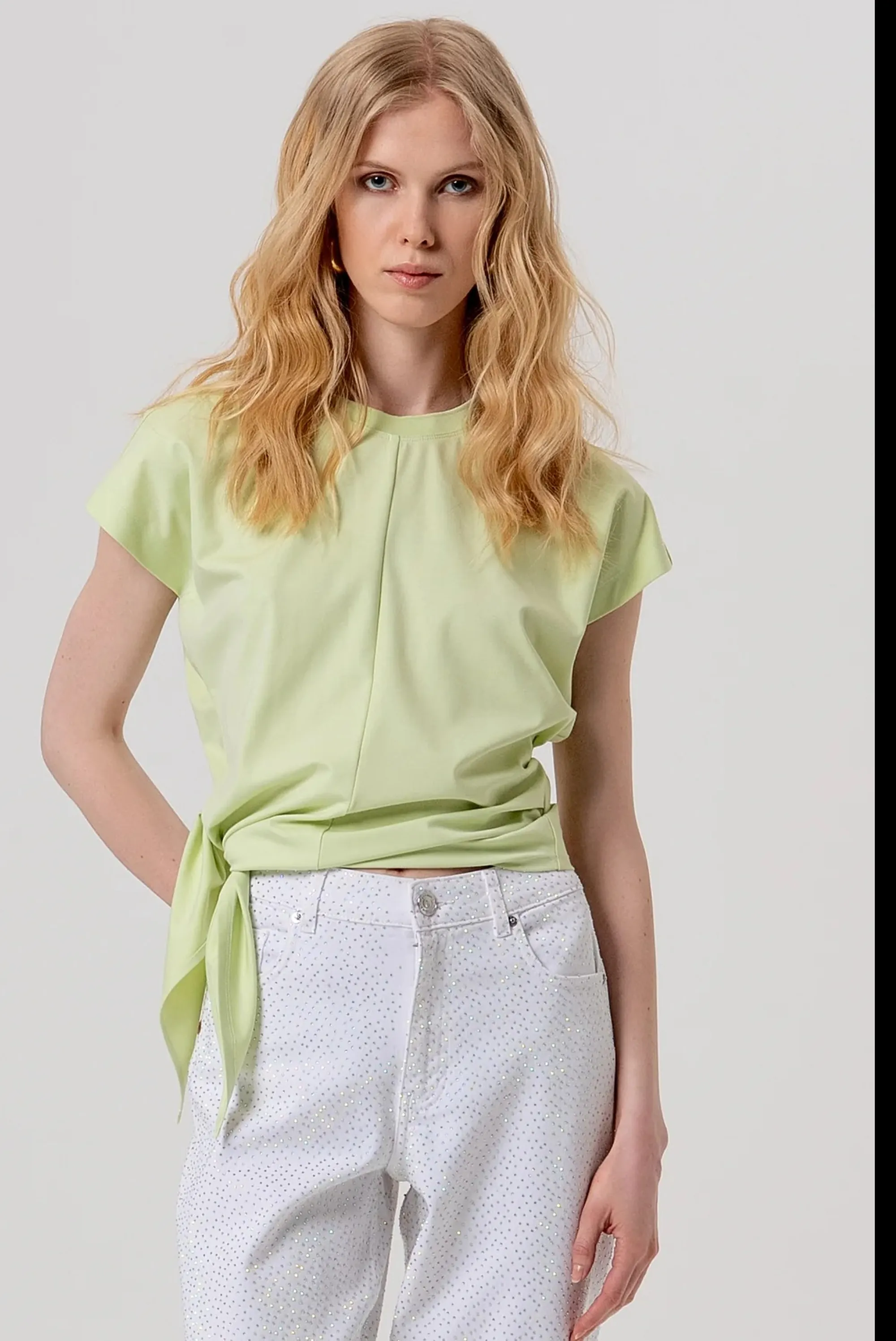 Fracomina T-Shirt Asimmetric Verde Fp26St3018J43301 173979