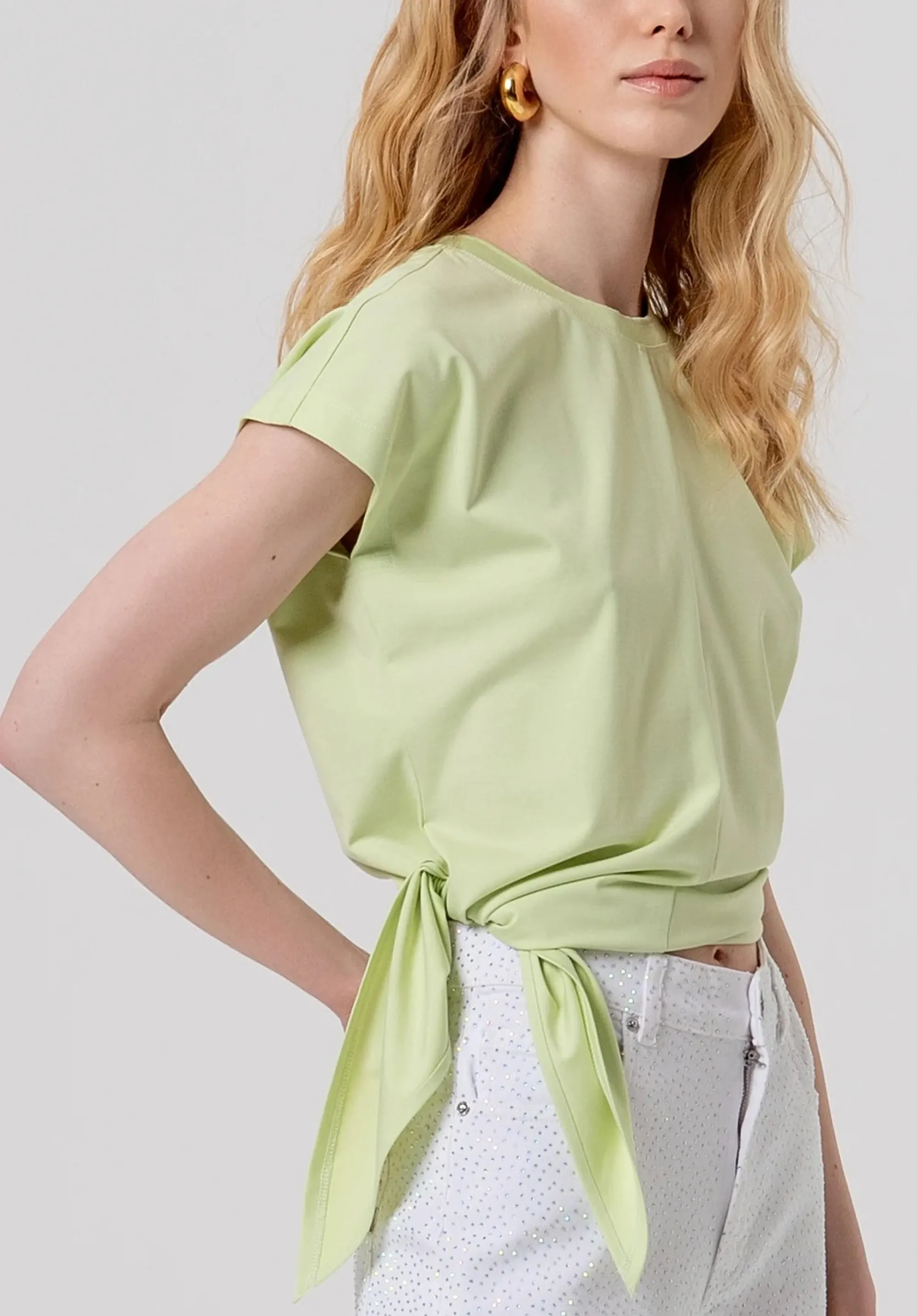 Fracomina T-Shirt Asimmetric Verde Fp26St3018J43301 173980