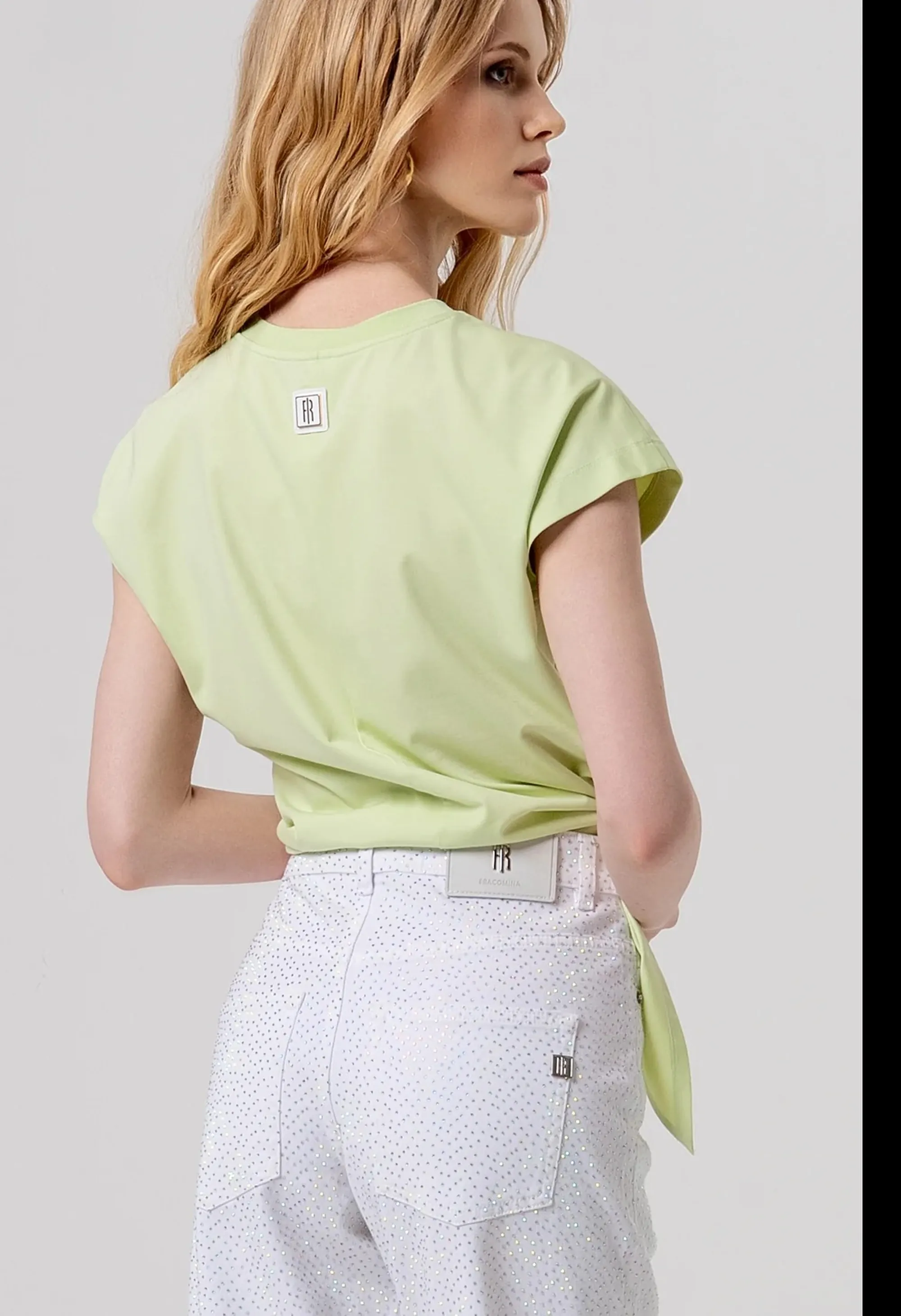 Fracomina T-Shirt Asimmetric Verde Fp26St3018J43301 173981