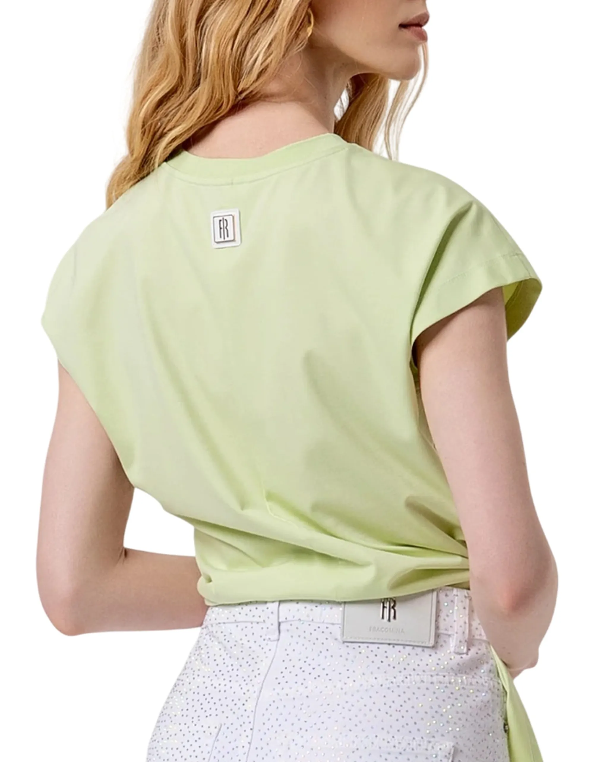 Fracomina B'T-Shirt Asimmetric' Green Fp26St3018J43301 176891