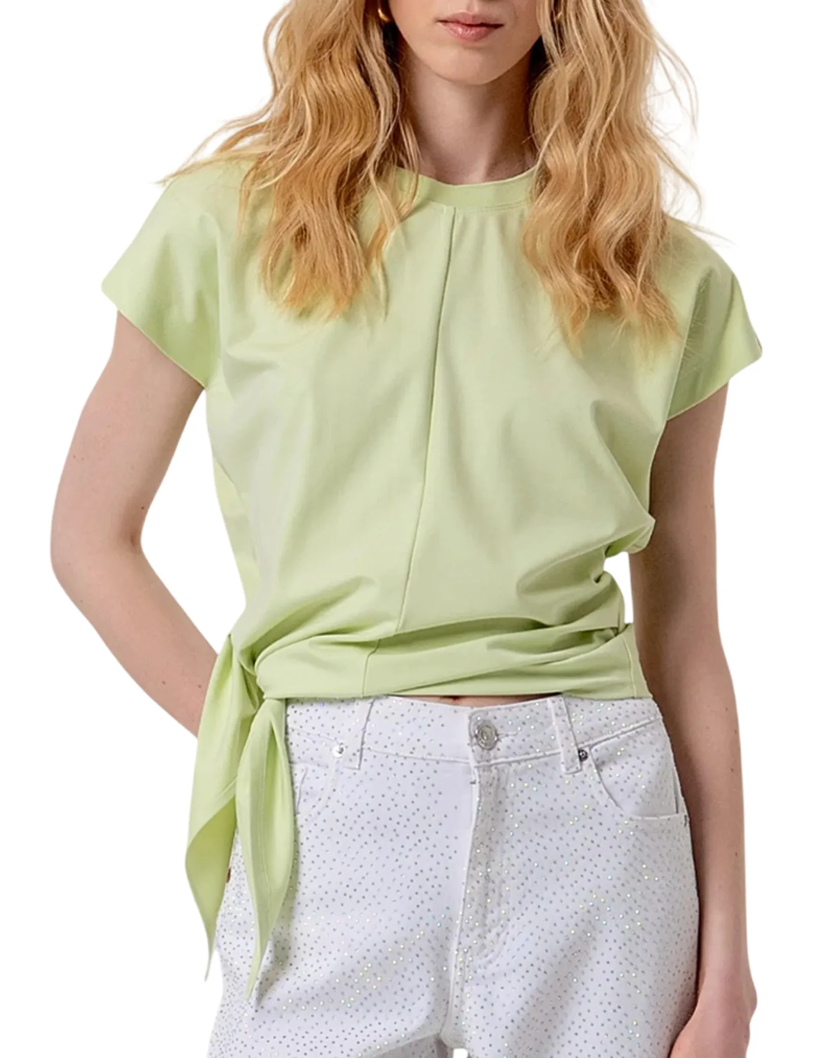 Fracomina T-Shirt Asimmetric Verde Fp26St3018J43301 176893