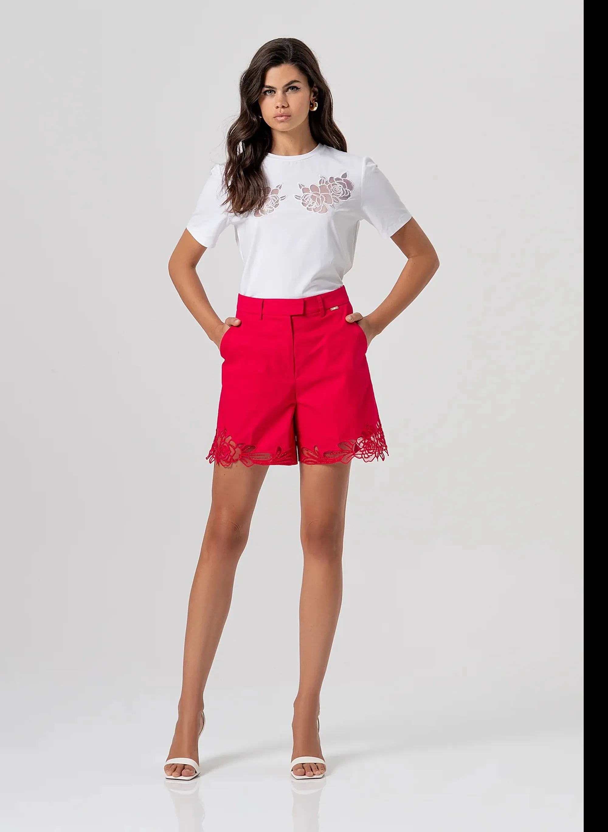 Fracomina T-Shirt Con Ricami Bianco Fs26St3001J401E5 173795