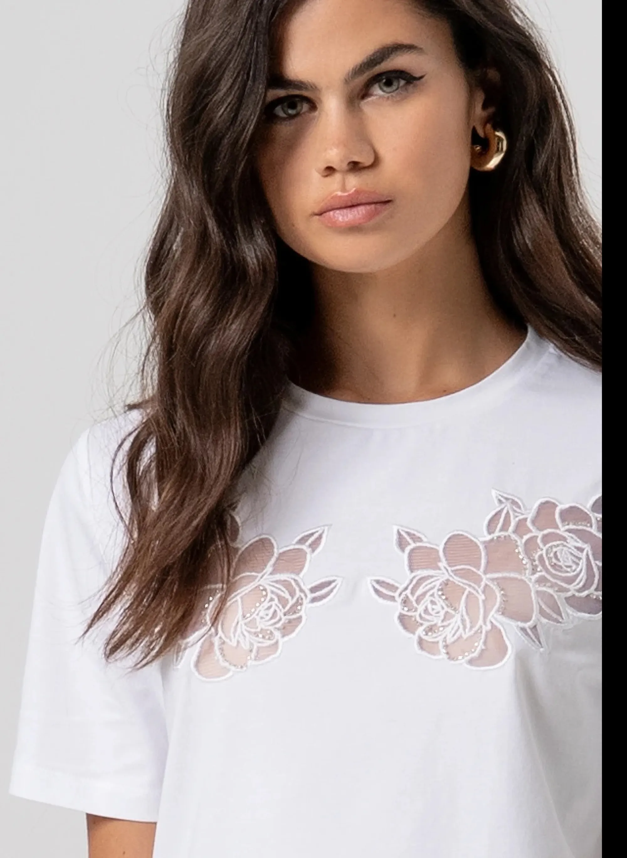 Fracomina T-Shirt Con Ricami Bianco Fs26St3001J401E5 173796