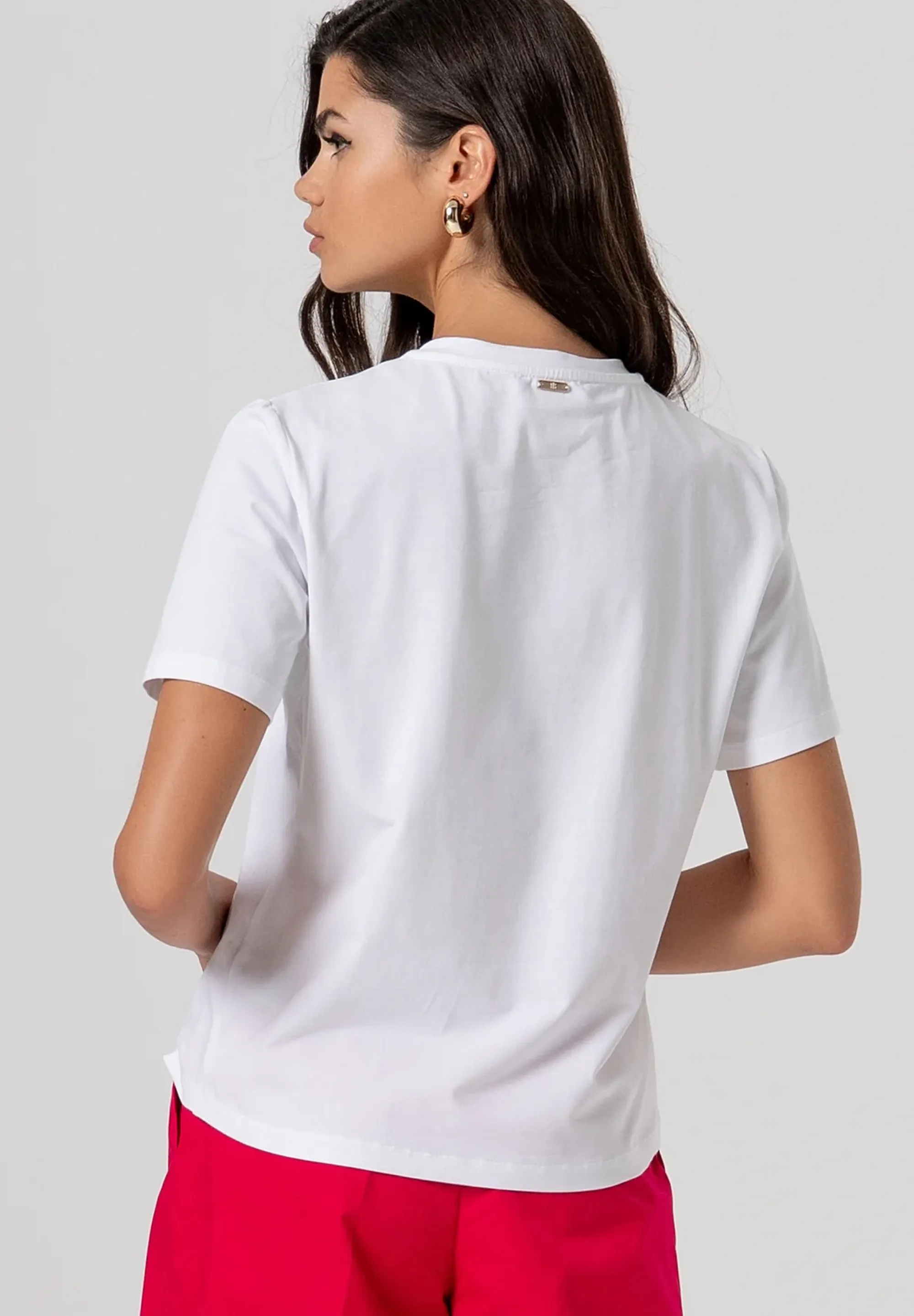 Fracomina T-Shirt Con Ricami Bianco Fs26St3001J401E5 173797