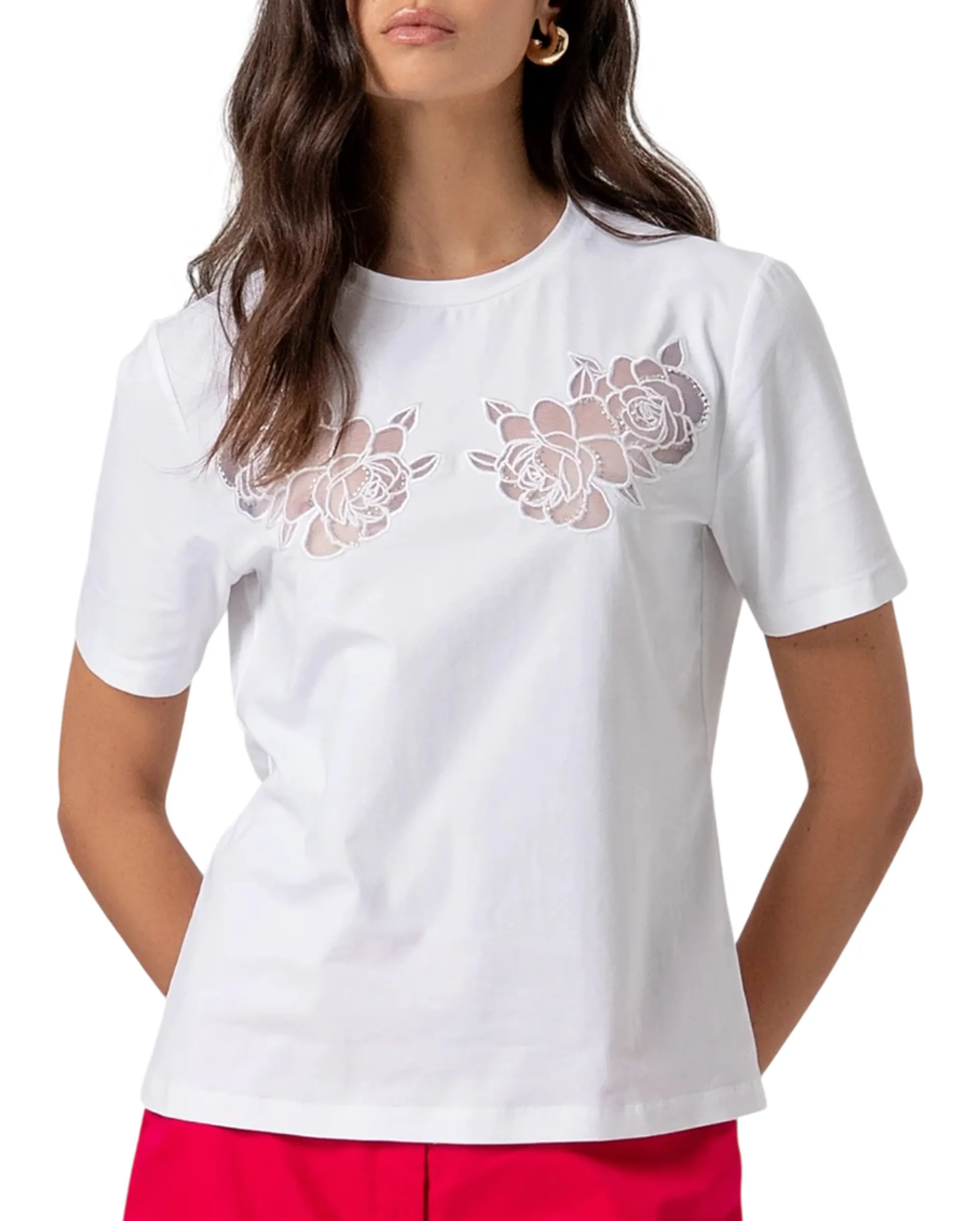 Fracomina B'T-Shirt With Embroidery' White Fs26St3001J401E5 176745