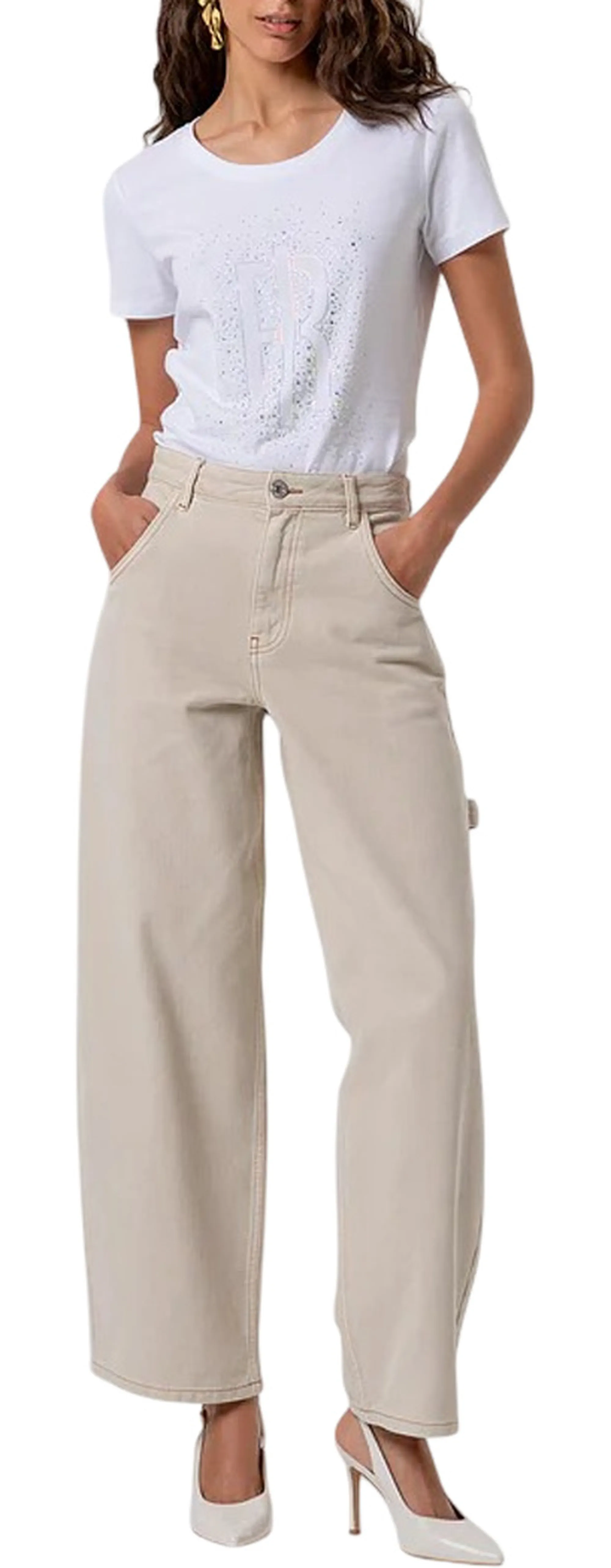 Fracomina B'T-Shirt In Jersey' White Fp26St3002J401N5 176908