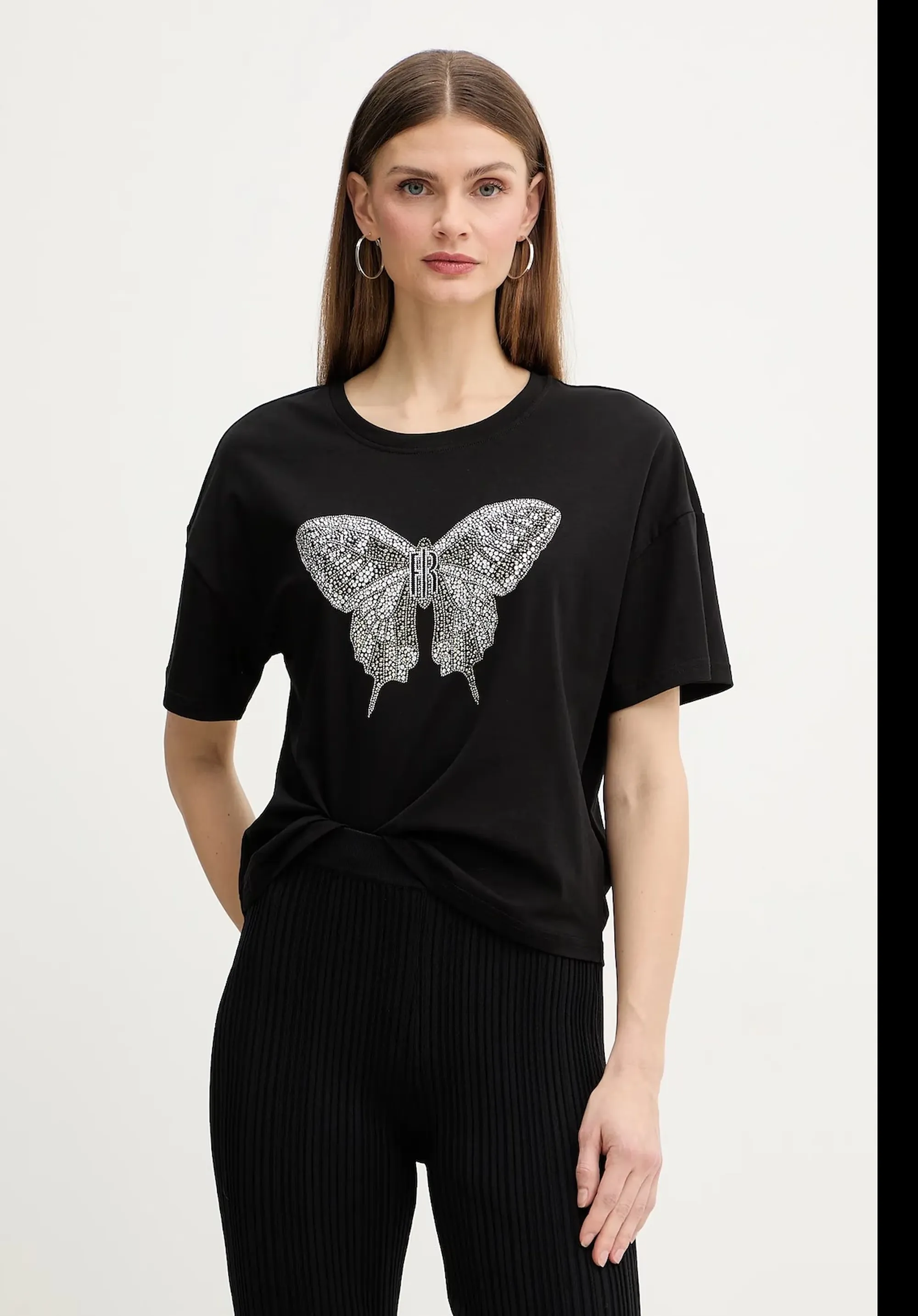 Fracomina T-Shirt Oversize Nero Fr26St3046J401N5 173921