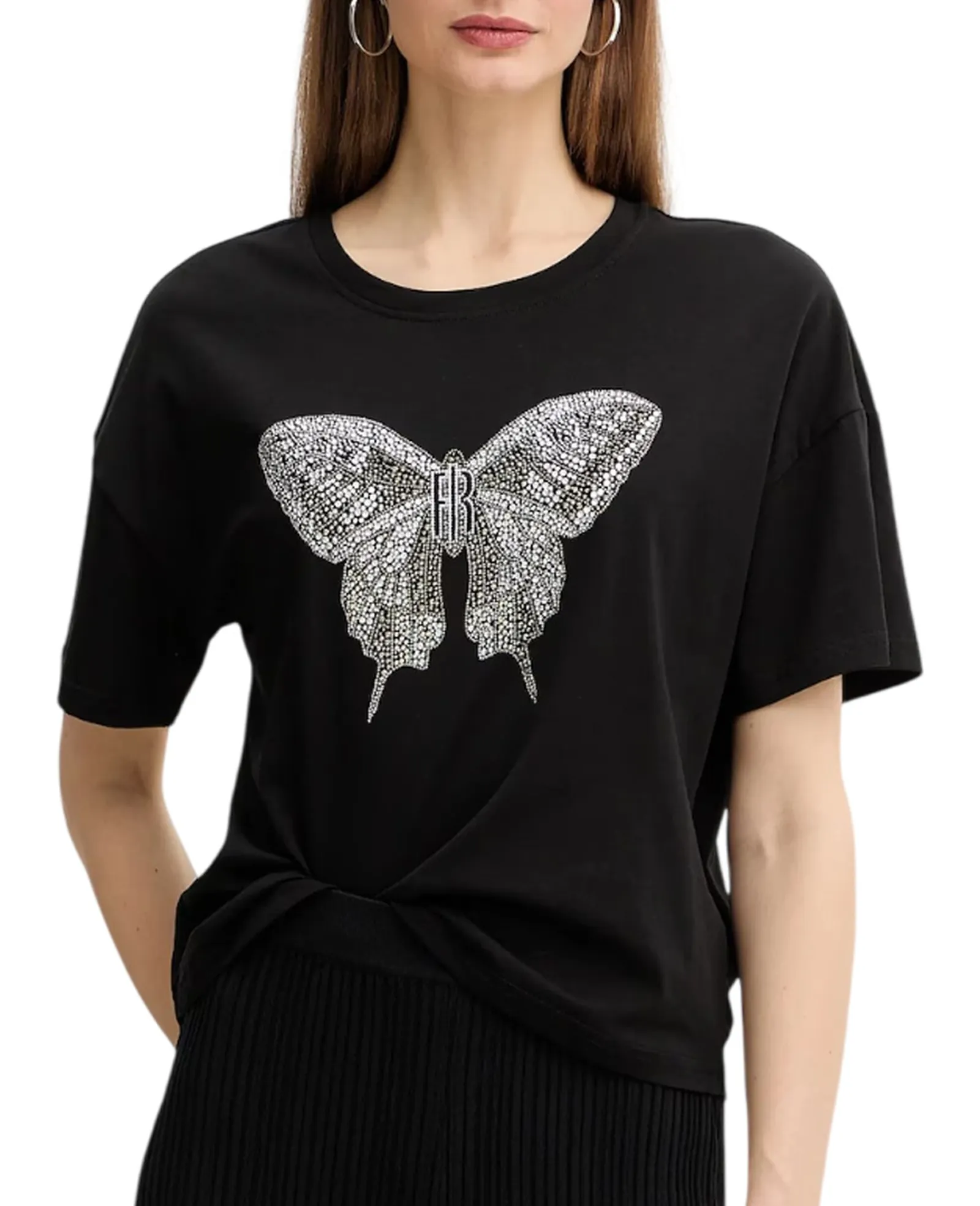 Fracomina T-Shirt Oversize Nero Fr26St3046J401N5 176804