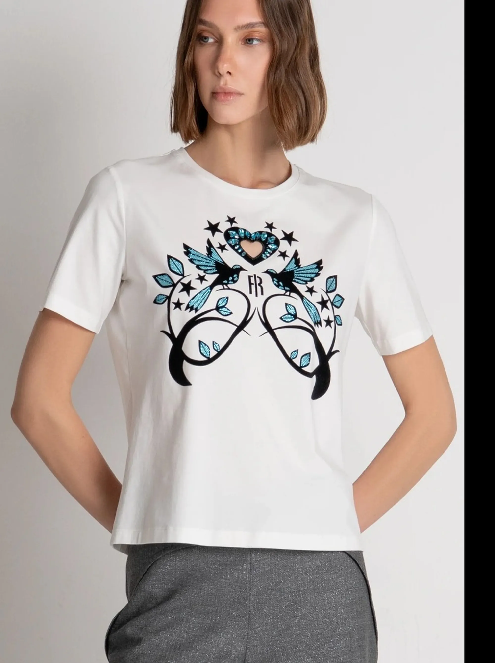 Fracomina T-Shirt Regular In Jersey Di Cotone Stretch Bianco Fs26Wt3002J401N5 193027