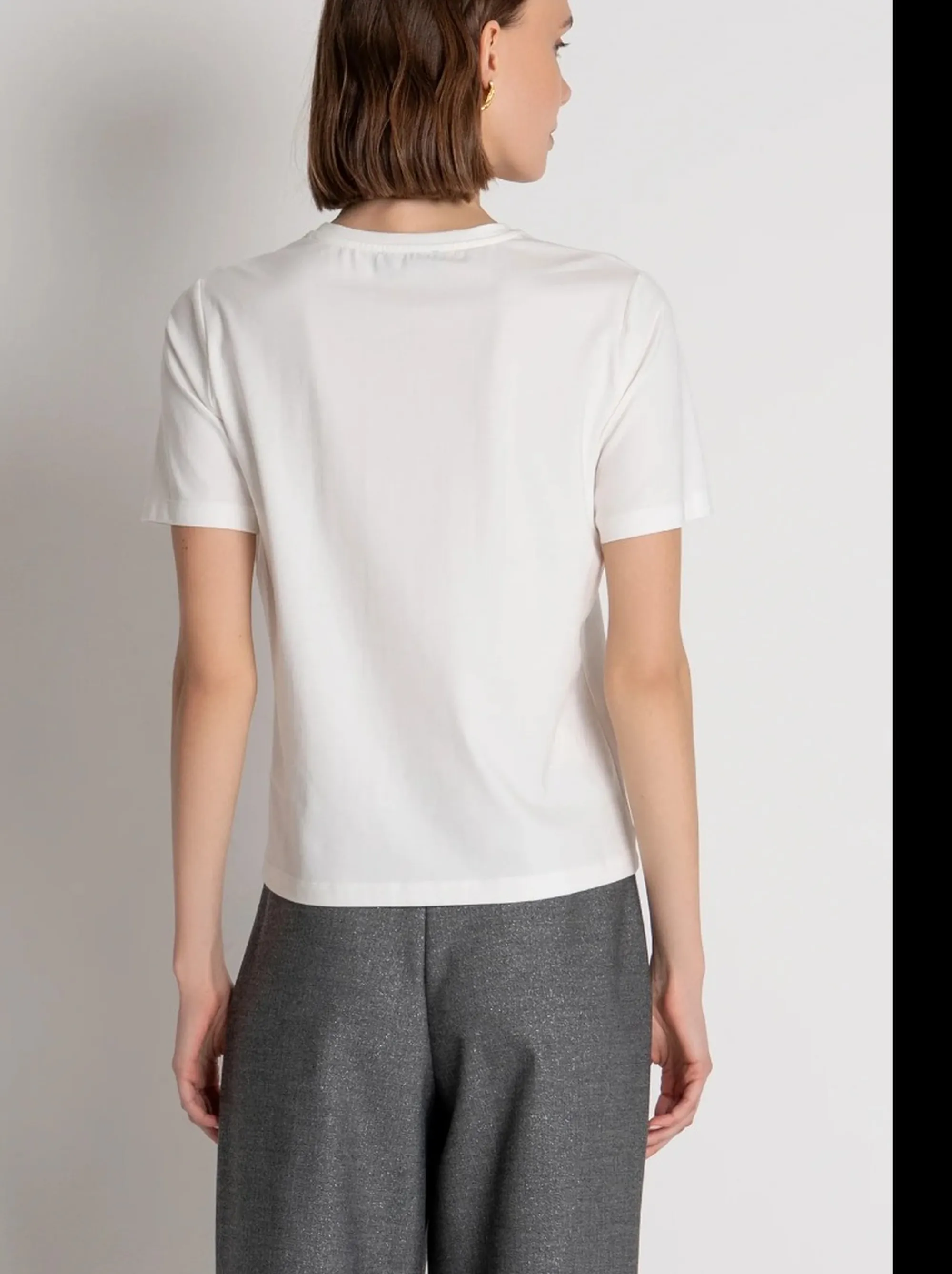 Fracomina T-Shirt Regular In Jersey Di Cotone Stretch Bianco Fs26Wt3002J401N5 193029