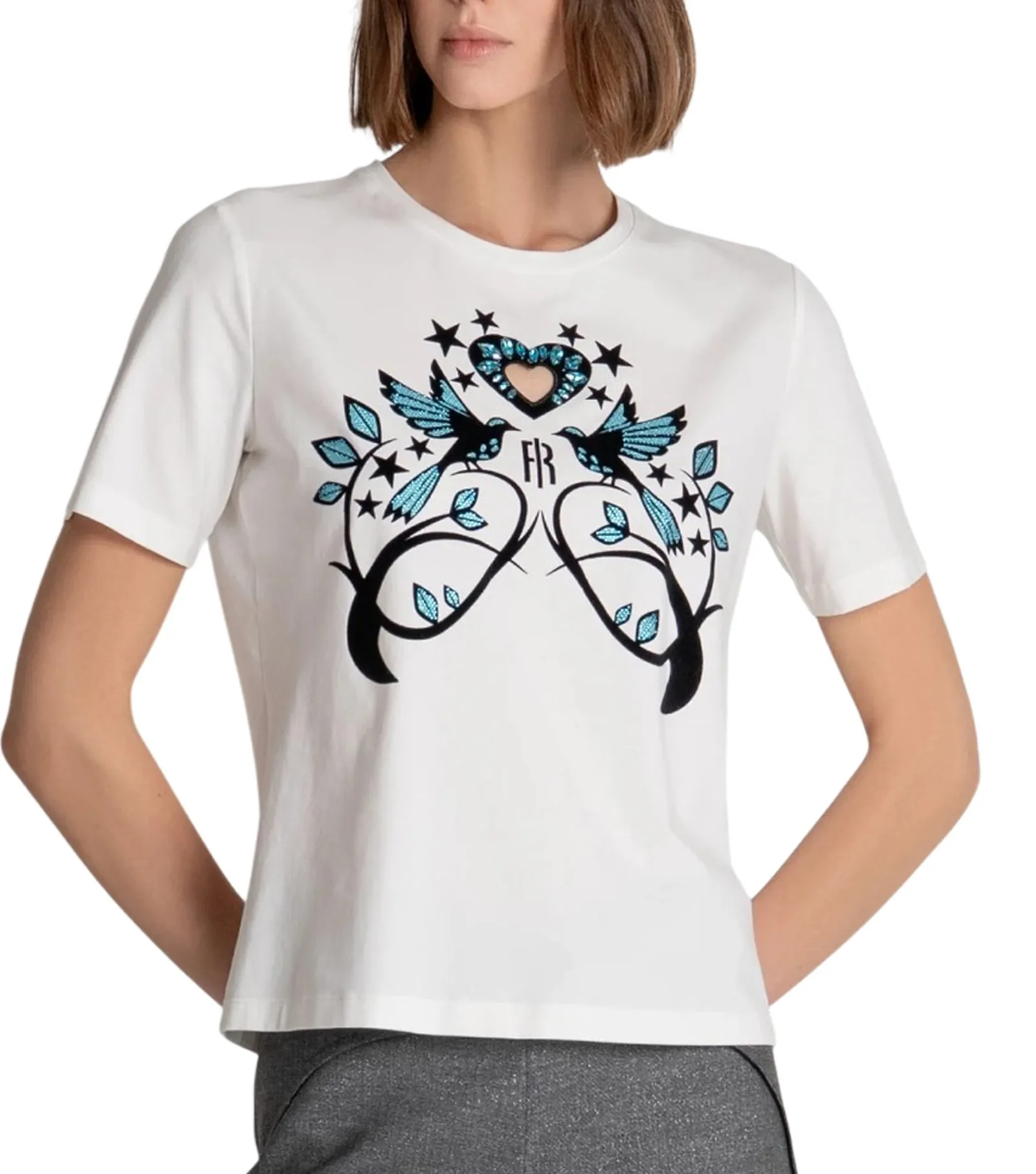 Fracomina T-Shirt Regular In Jersey Di Cotone Stretch Bianco Fs26Wt3002J401N5 194837