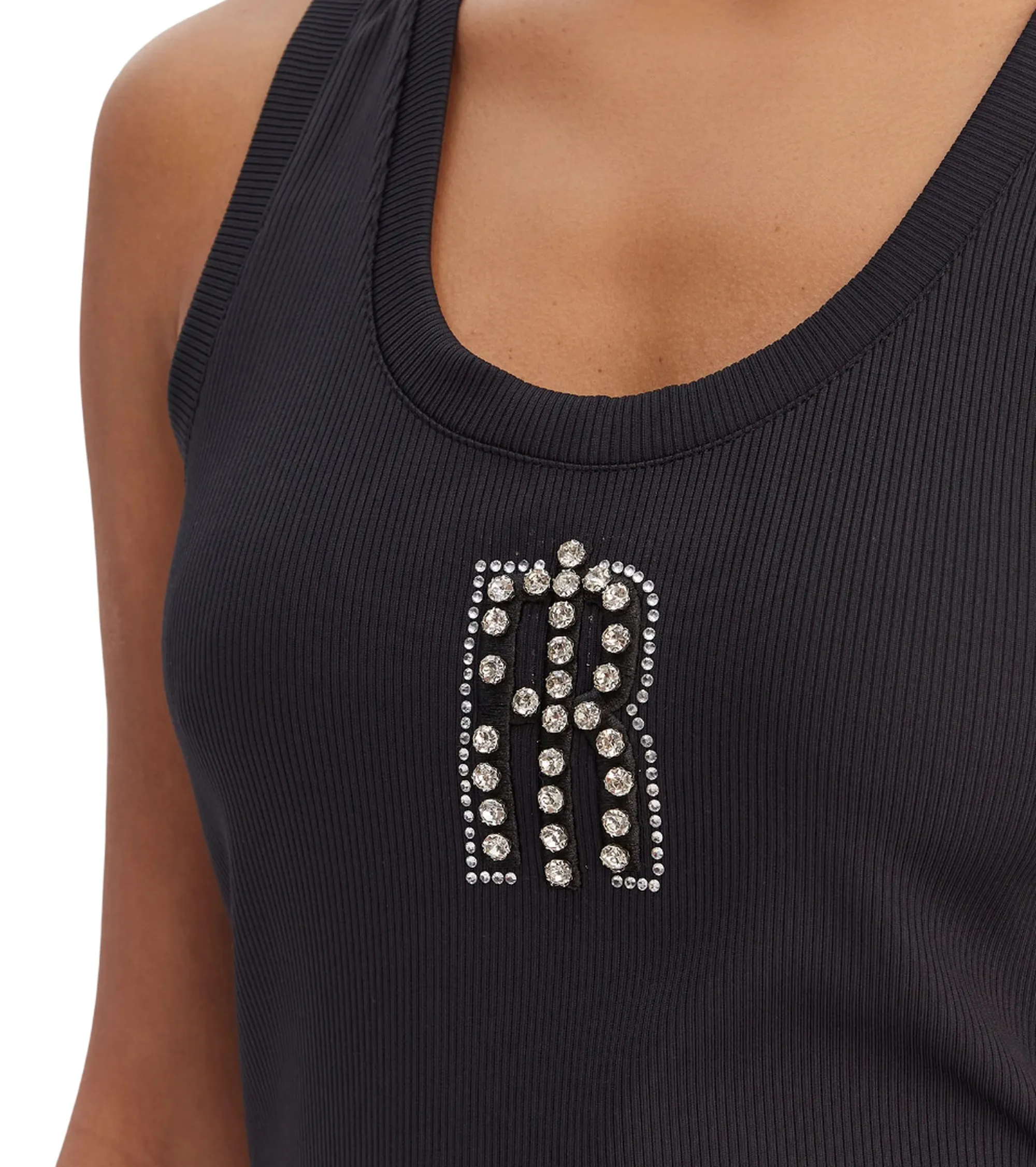 Fracomina B'Top With Monogram' Black Fp26St2003J42701 176929