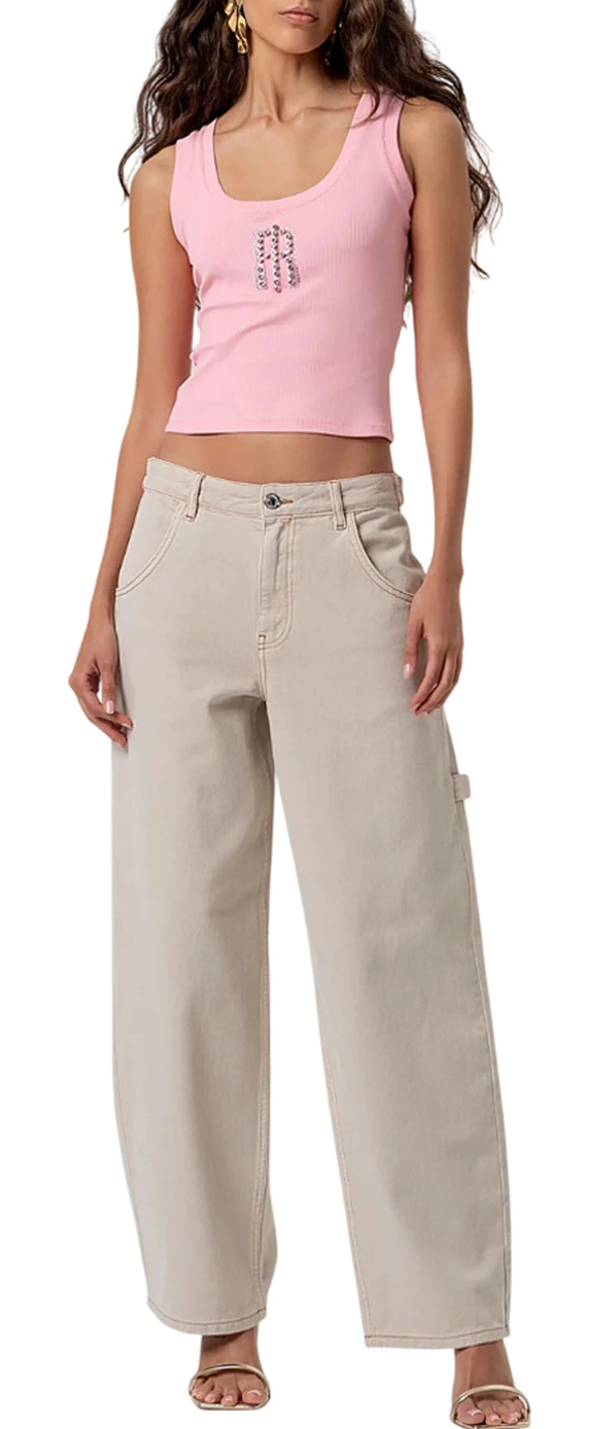 Fracomina B'Top With Monogram' Pink Fp26St2003J42701 176934