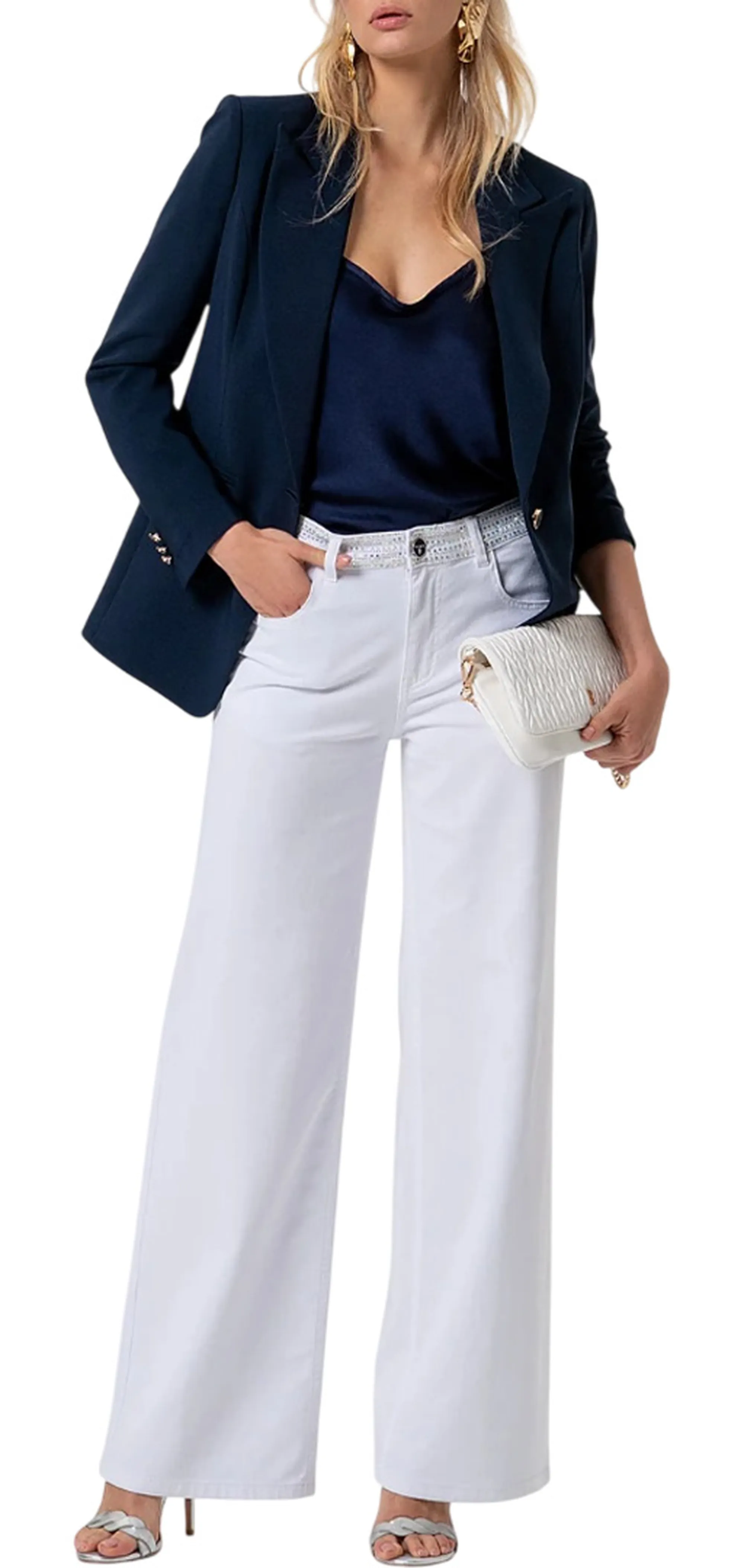 Fracomina B'Viscose Satin Top' Blue Fr26St2033W41301 176818