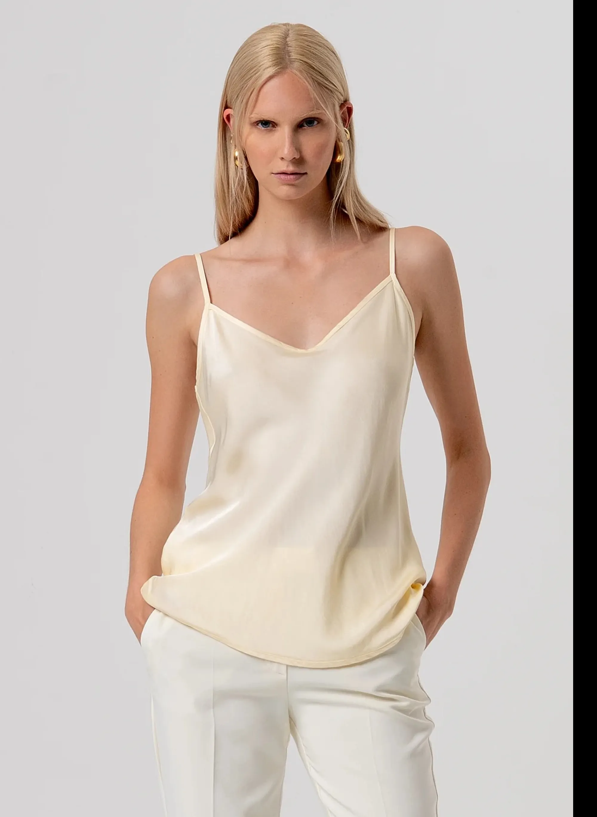 Fracomina Top In Raso Di Viscosa Burro Fr26St2033W41301 173848