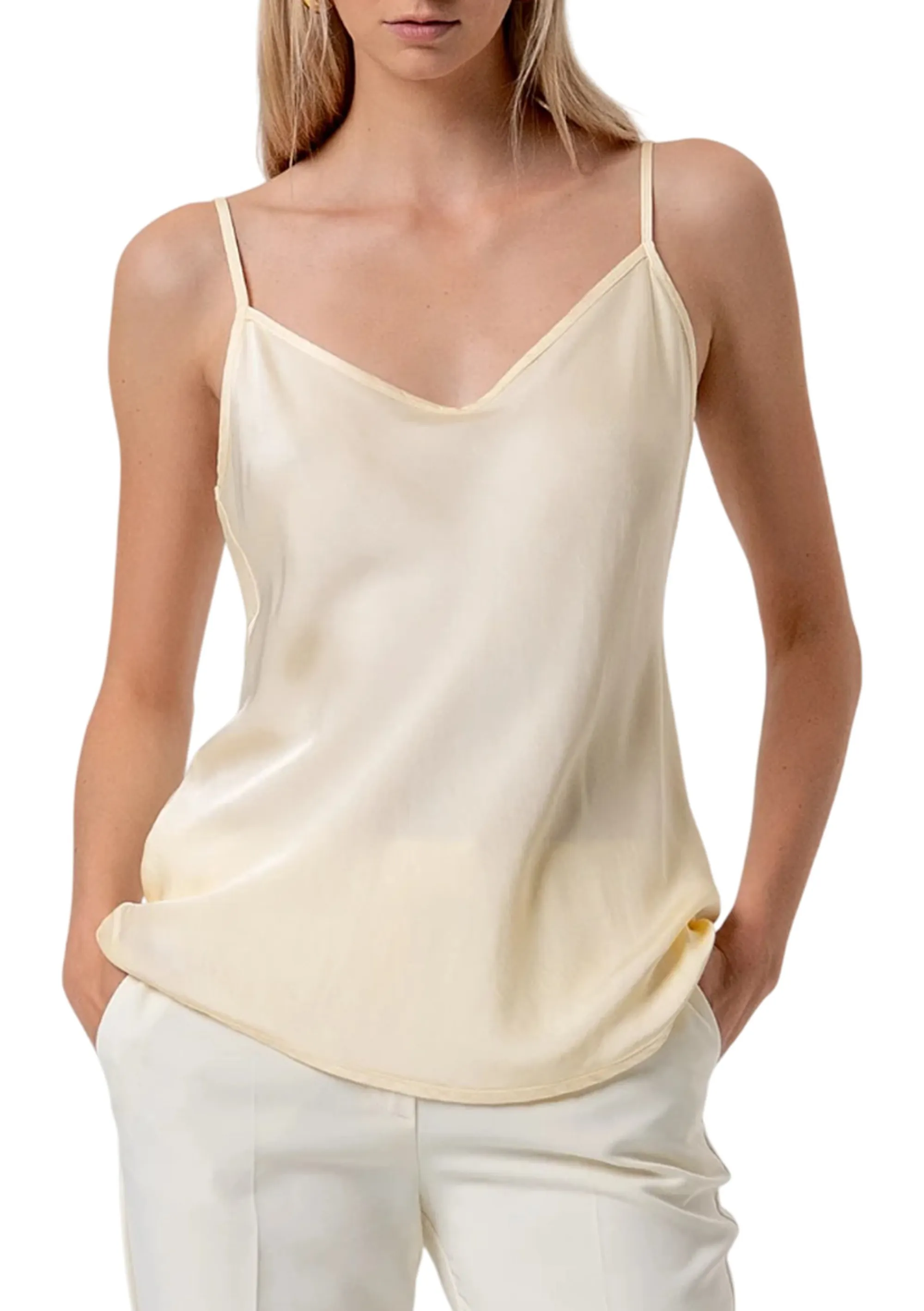 Fracomina B'Viscose Satin Top' Butter Fr26St2033W41301 176815