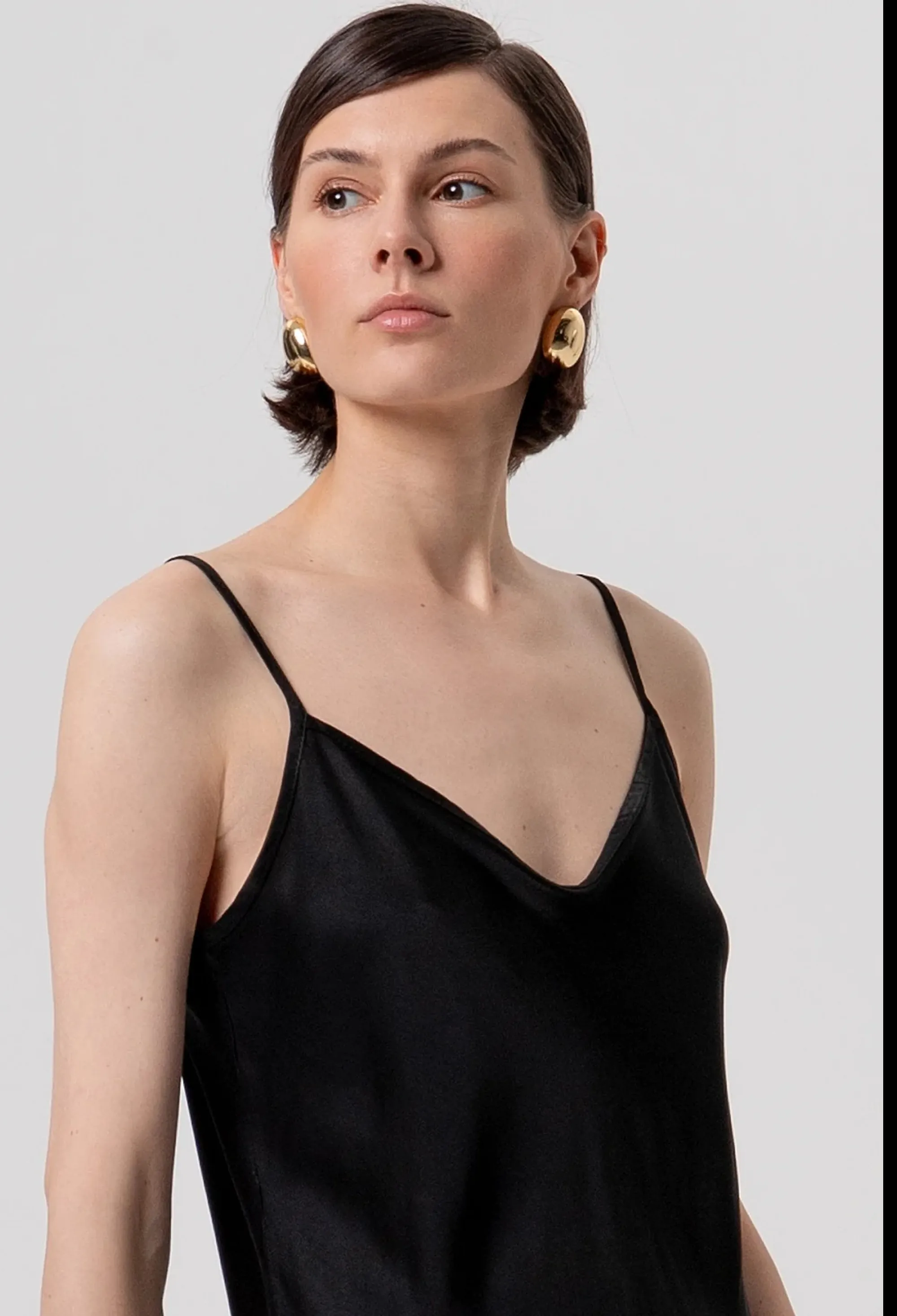 Fracomina Top In Raso Di Viscosa Nero Fr26St2033W41301 173843