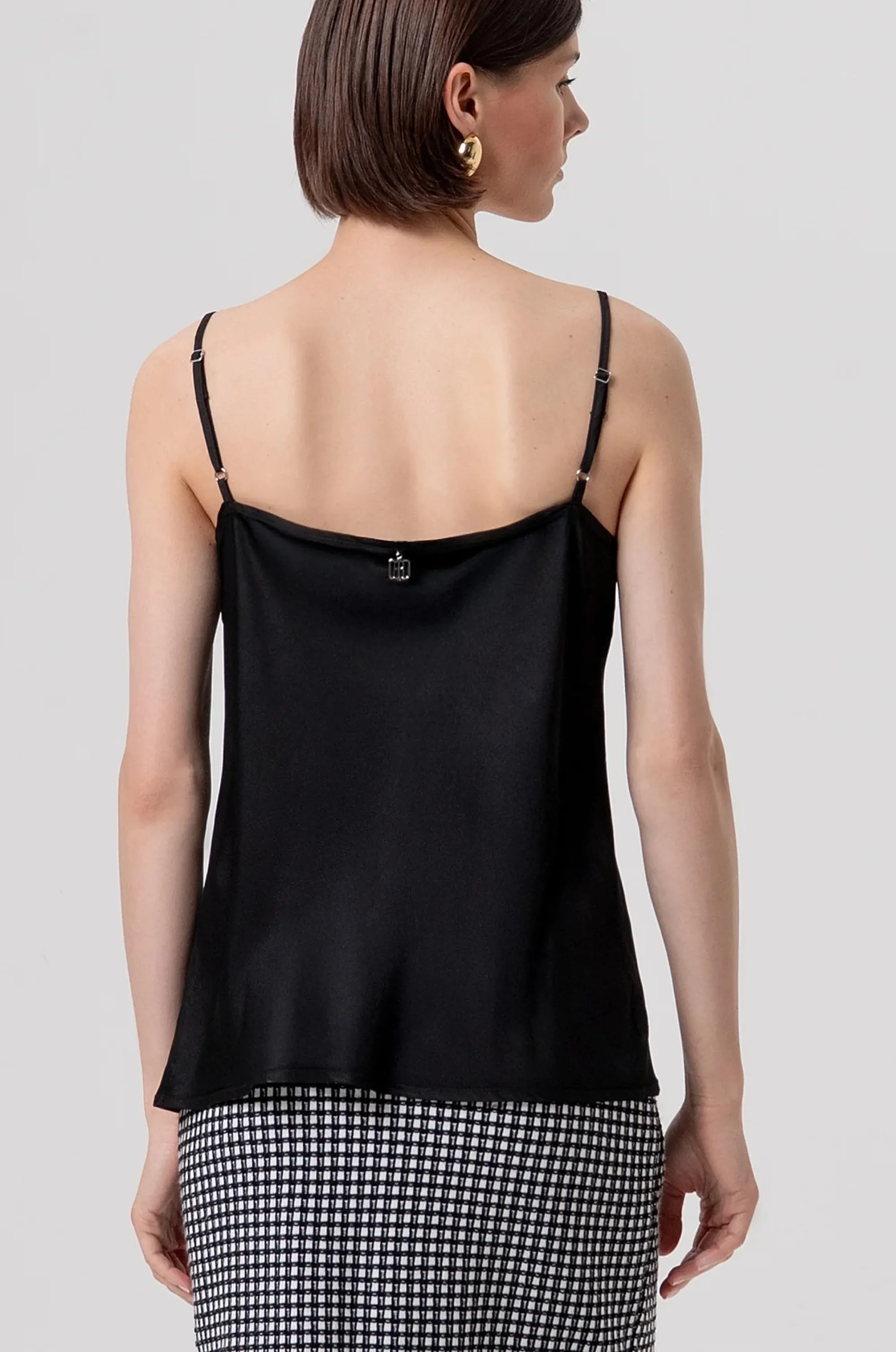 Fracomina Top In Raso Di Viscosa Nero Fr26St2033W41301 173845