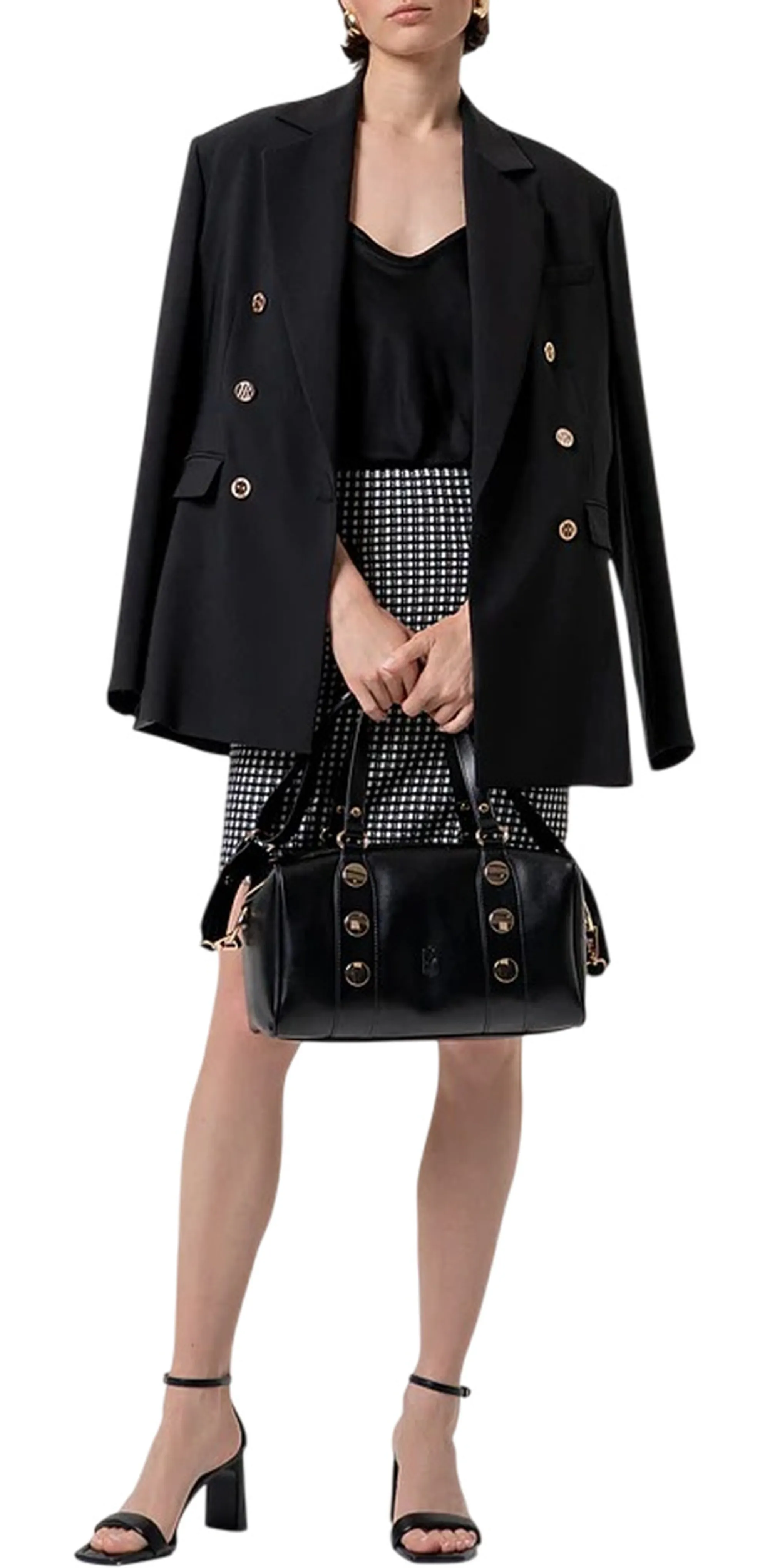 Fracomina B'Viscose Satin Top' Black Fr26St2033W41301 176811