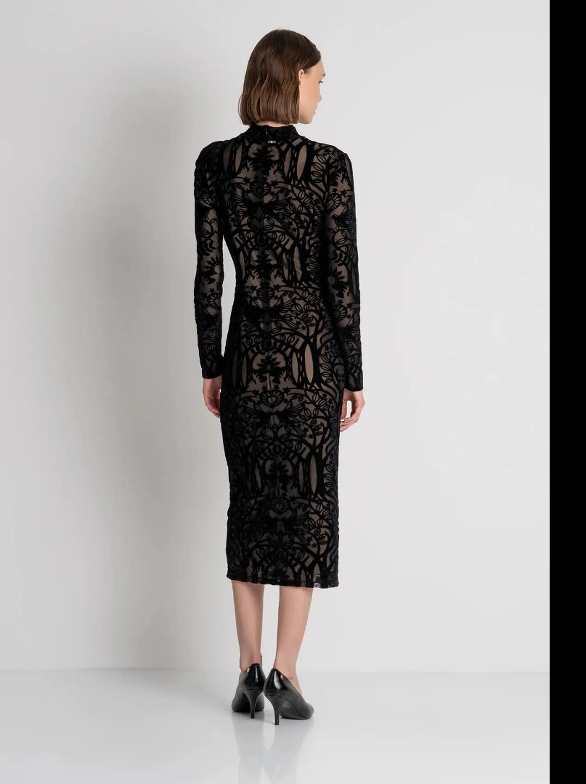 Fracomina B'Slim Midi Lace Dress' Black Fs26Wd2003W858Q5 191741
